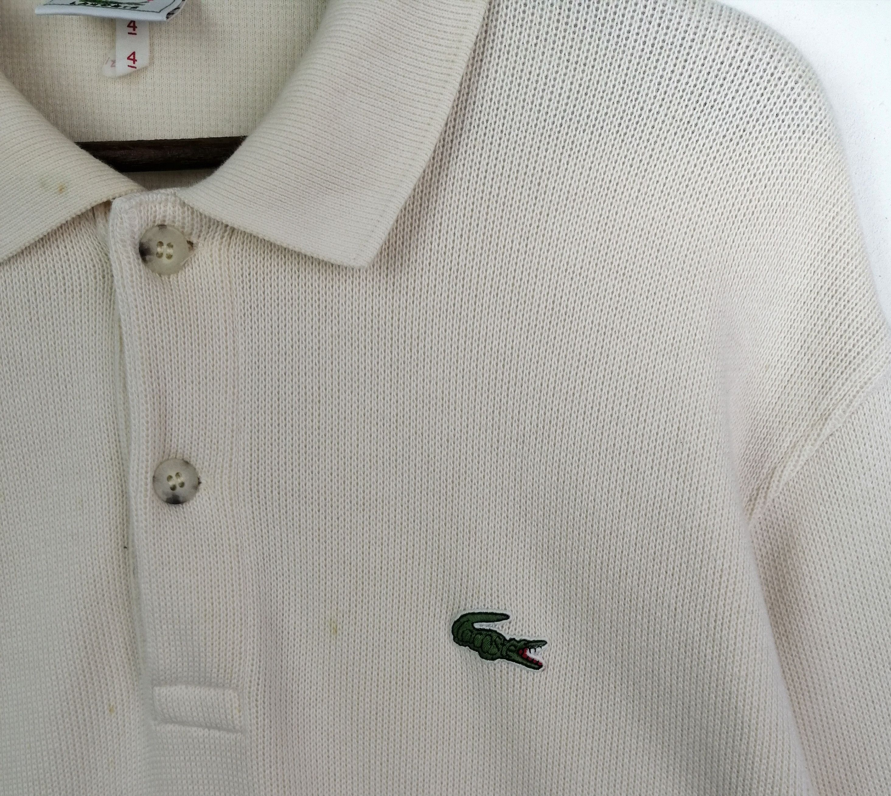 Lacoste × Vintage Vintage!! Lacoste Long Sleeve Polo Shirt Size US L / EU 52-54 / 3 - 7 Thumbnail