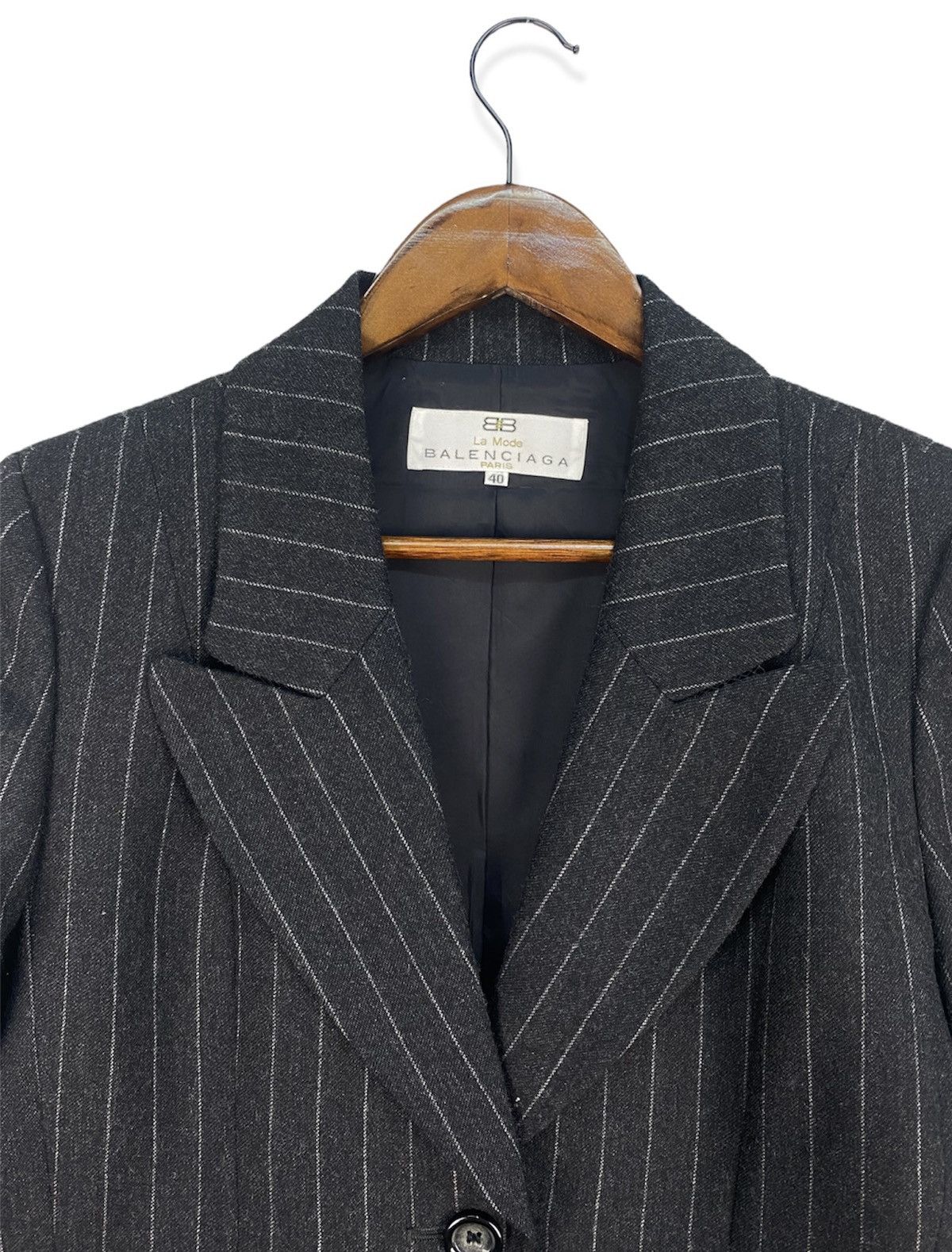 Balenciaga Vintage Balenciaga Stripe Button Jacket Size US S / EU 44-46 / 1 - 2 Thumbnail