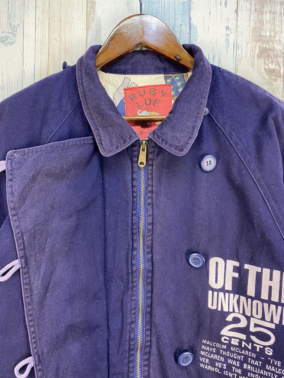 If Six Was Nine Vintage Malcolm Mclaren Of The Unknown 25 Cents Jacket Size US XL / EU 56 / 4 - 3 Thumbnail