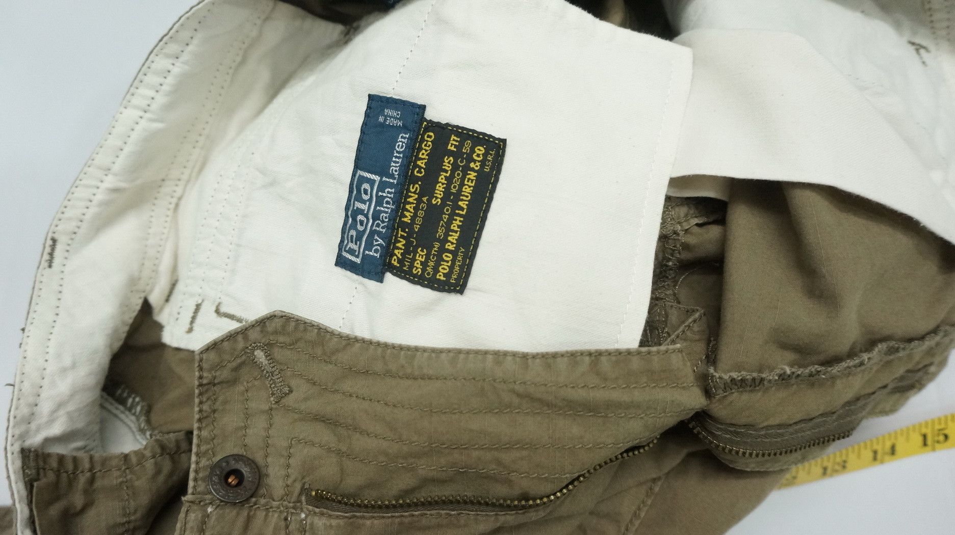 Polo Ralph Lauren Polo Ralph Lauren Vintage Worn Out Lightweight Cargo Pants Size US 33 - 23 Thumbnail