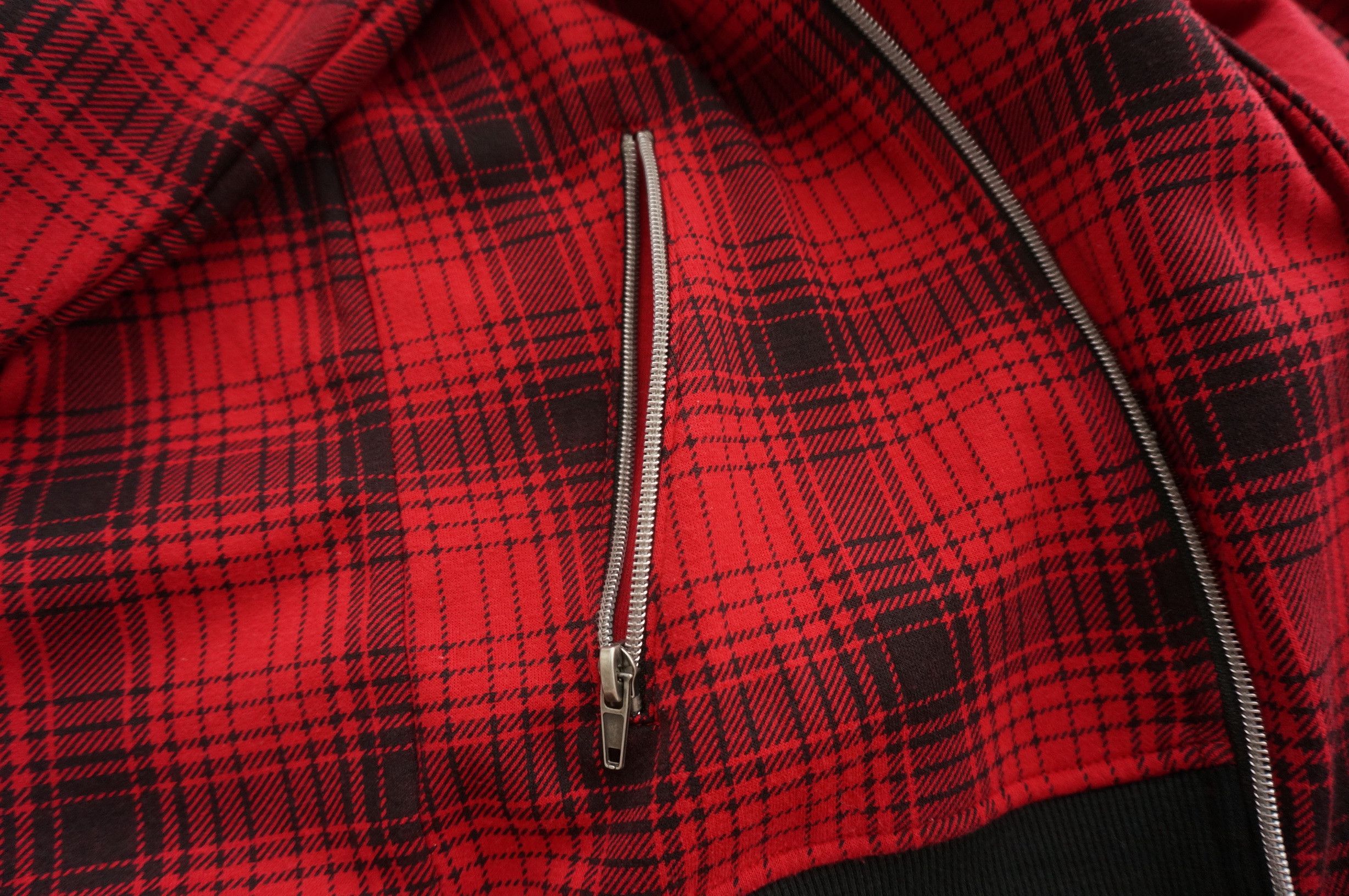 Japanese Brand ONE AFTER 99 Punk Shadow Plaid Tartan Slanted Zipper Jacket Size US S / EU 44-46 / 1 - 16 Thumbnail