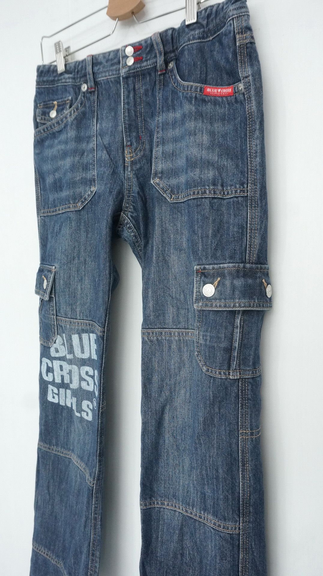 Japanese Brand Japanese Brand BLUE CROSS GIRLS Cargo Jeans Size US 28 / EU 44 - 4 Thumbnail