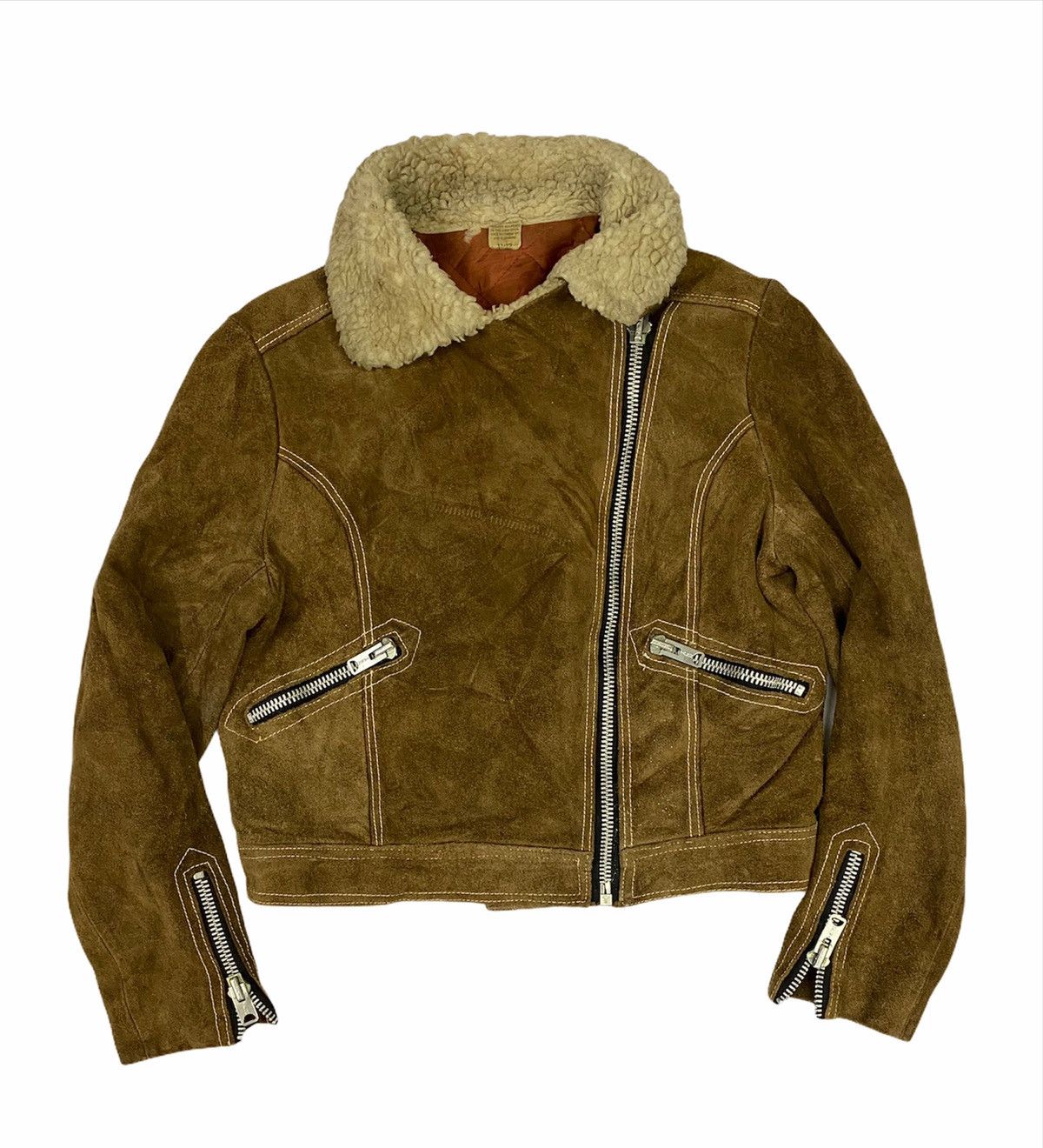 Vintage Vintage Cropped Suede Leather Jacket Size US S / EU 44-46 / 1 - 2 Thumbnail