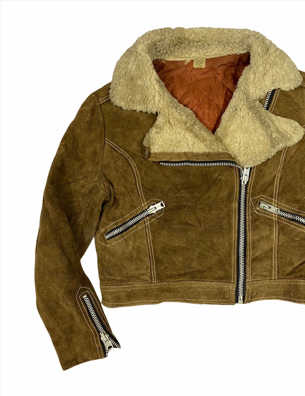 Vintage Vintage Cropped Suede Leather Jacket Size US S / EU 44-46 / 1 - 4 Thumbnail