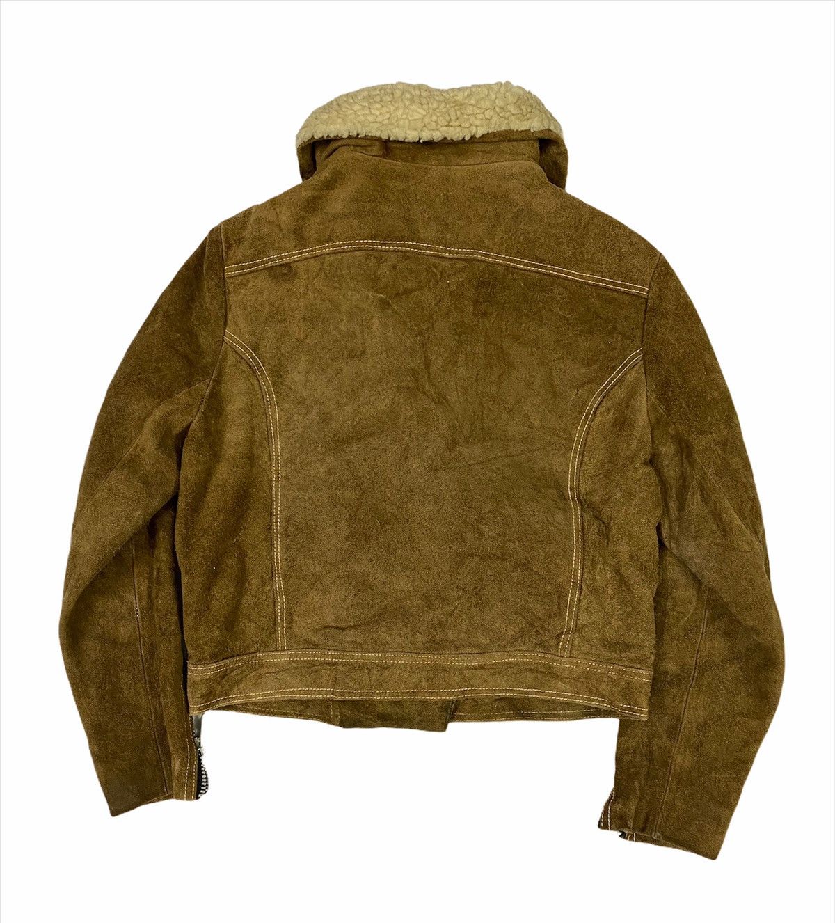 Vintage Vintage Cropped Suede Leather Jacket Size US S / EU 44-46 / 1 - 7 Thumbnail