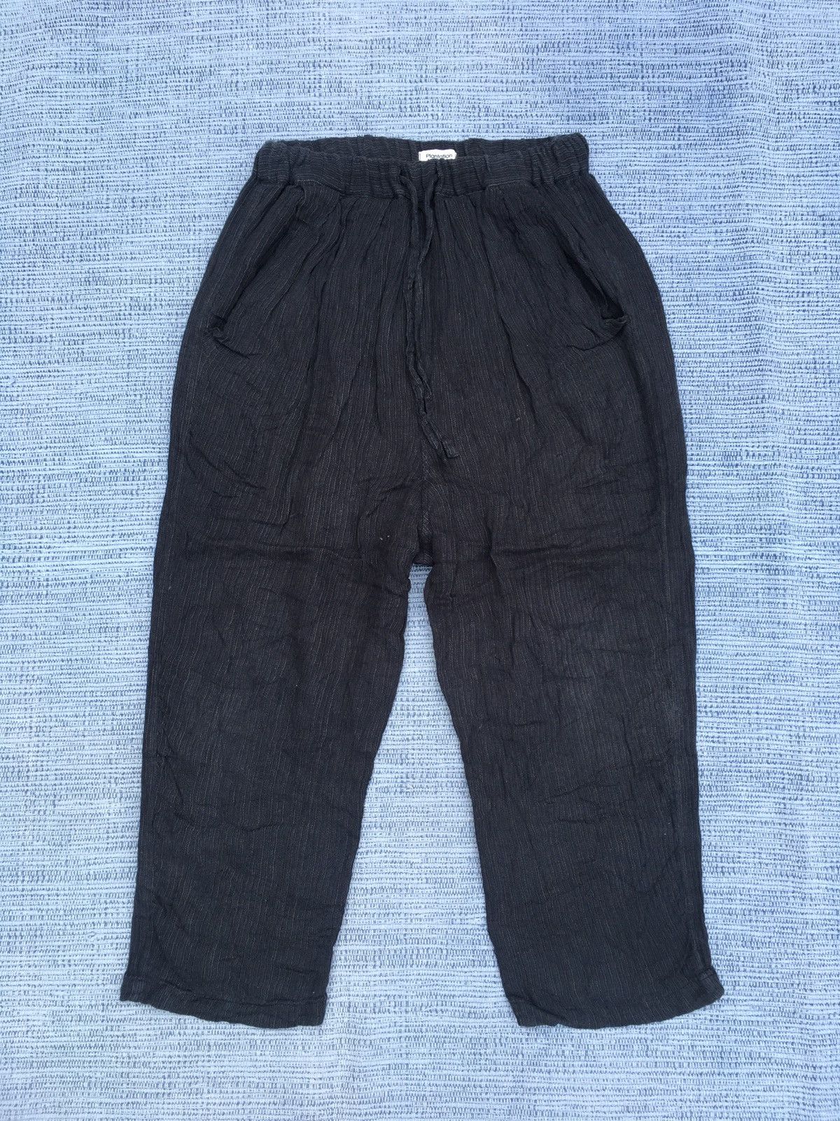 image of Issey Miyake Plantation Hemp Cotton Pants in Bleu, Men's (Size 30)