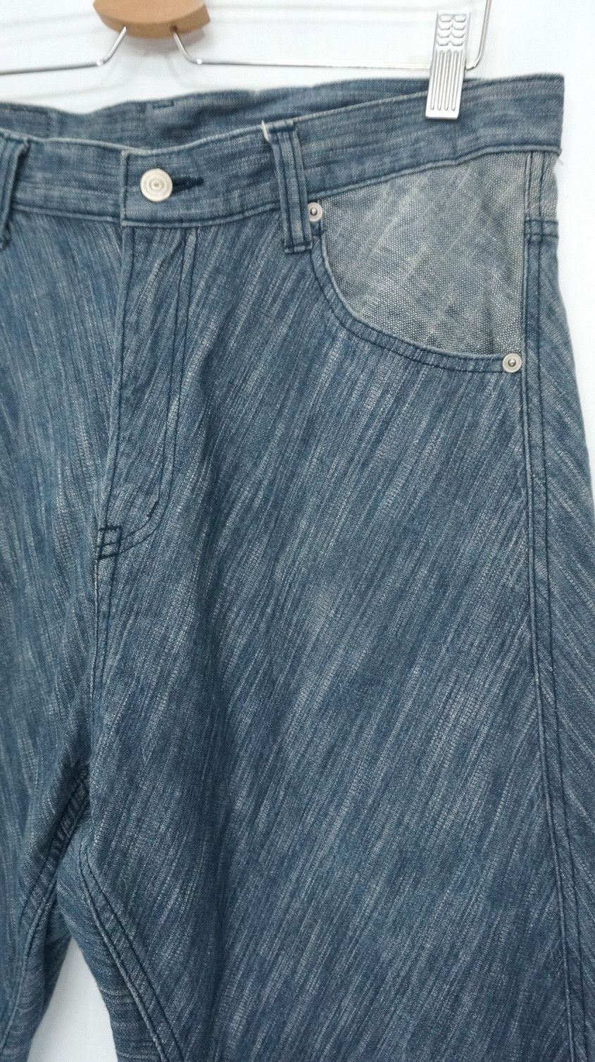 Japanese Brand Rare Vintage Japan ASNADISPEC Diagonal Brush Fabric Jeans Size US 34 / EU 50 - 6 Thumbnail