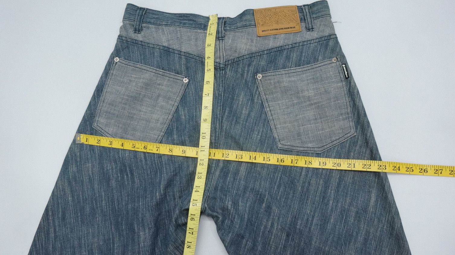 Japanese Brand Rare Vintage Japan ASNADISPEC Diagonal Brush Fabric Jeans Size US 34 / EU 50 - 14 Thumbnail