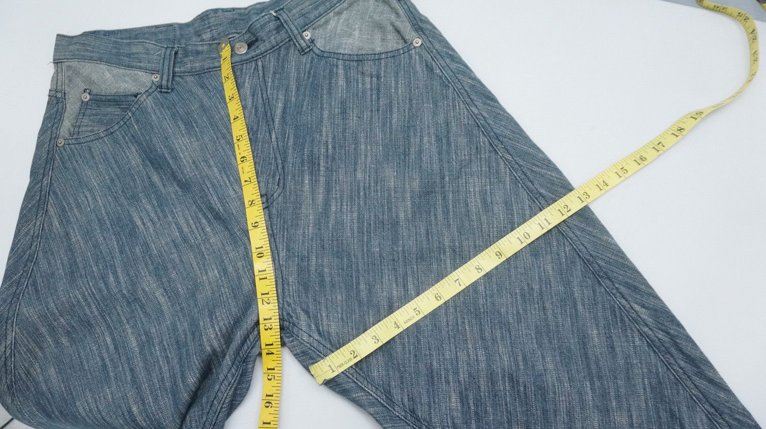 Japanese Brand Rare Vintage Japan ASNADISPEC Diagonal Brush Fabric Jeans Size US 34 / EU 50 - 12 Thumbnail