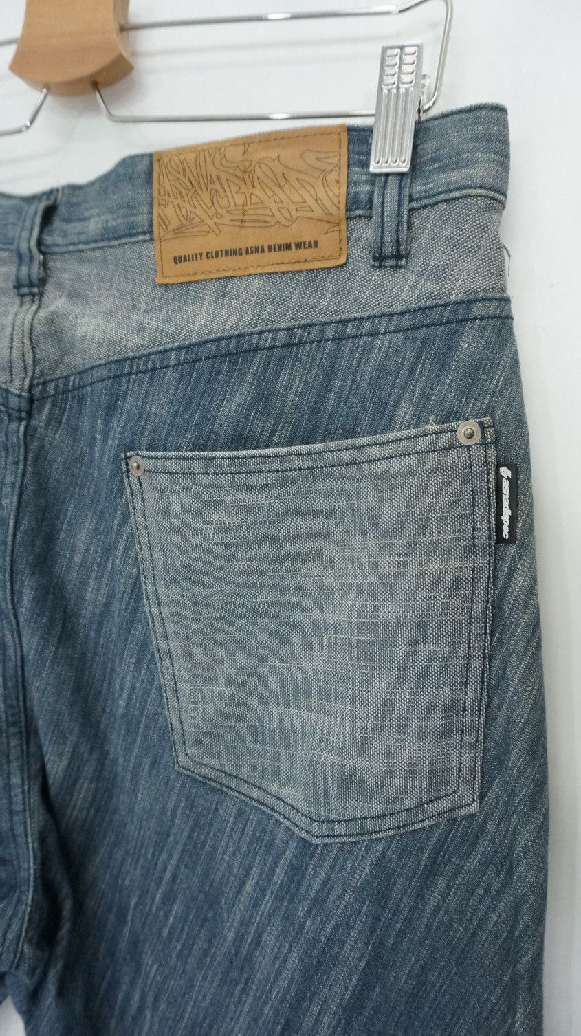 Japanese Brand Rare Vintage Japan ASNADISPEC Diagonal Brush Fabric Jeans Size US 34 / EU 50 - 16 Thumbnail