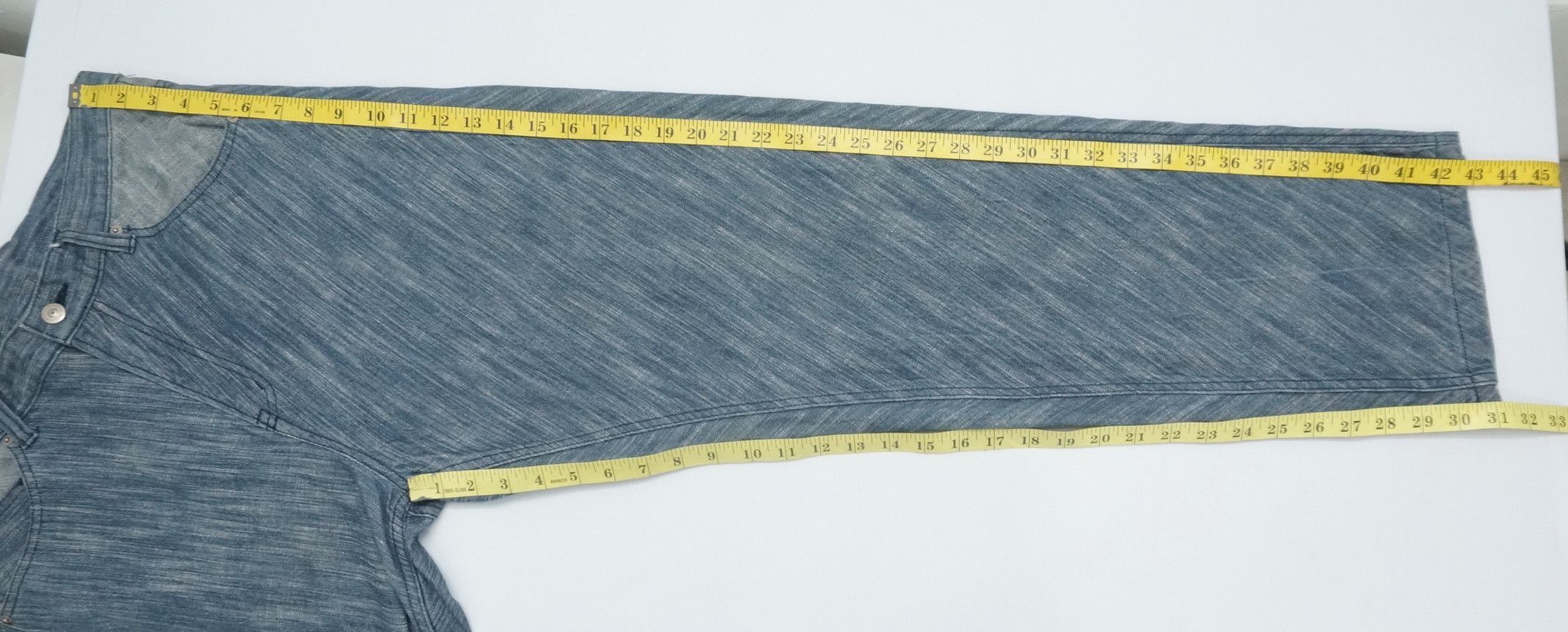 Japanese Brand Rare Vintage Japan ASNADISPEC Diagonal Brush Fabric Jeans Size US 34 / EU 50 - 13 Thumbnail