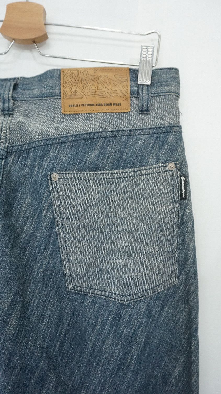 Japanese Brand Rare Vintage Japan ASNADISPEC Diagonal Brush Fabric Jeans Size US 34 / EU 50 - 10 Thumbnail