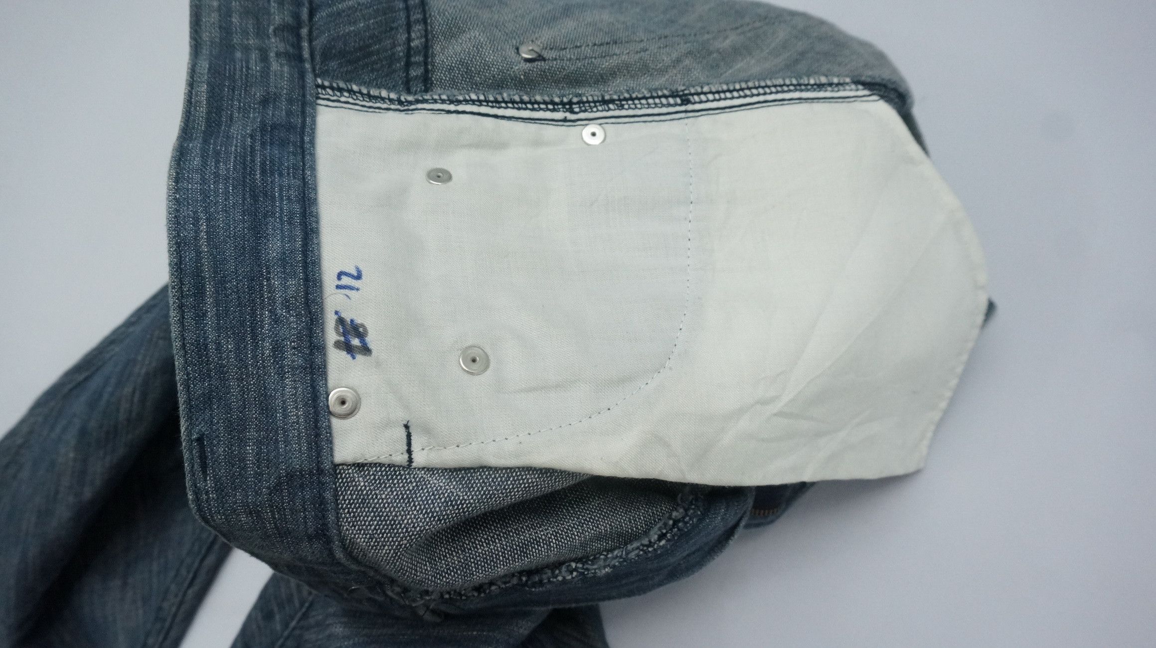 Japanese Brand Rare Vintage Japan ASNADISPEC Diagonal Brush Fabric Jeans Size US 34 / EU 50 - 19 Thumbnail