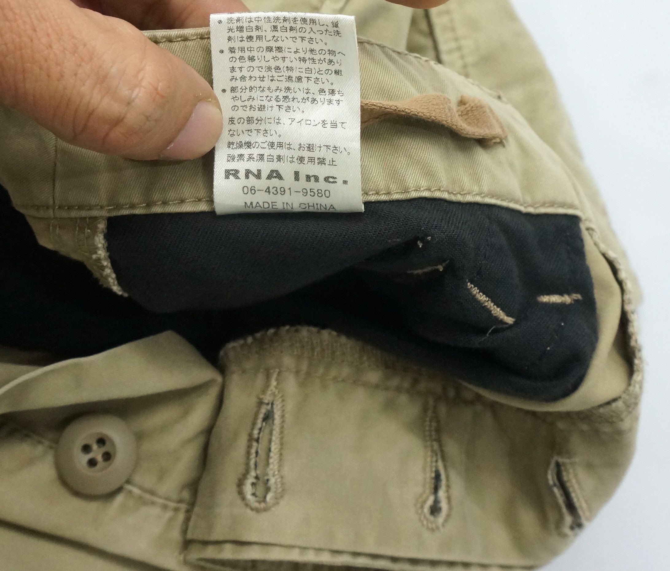 Japanese Brand Vintage RNA Inc Military Cargo Skirt Sunfaded Pants Hakama Size 30" / US 8 / IT 44 - 15 Thumbnail