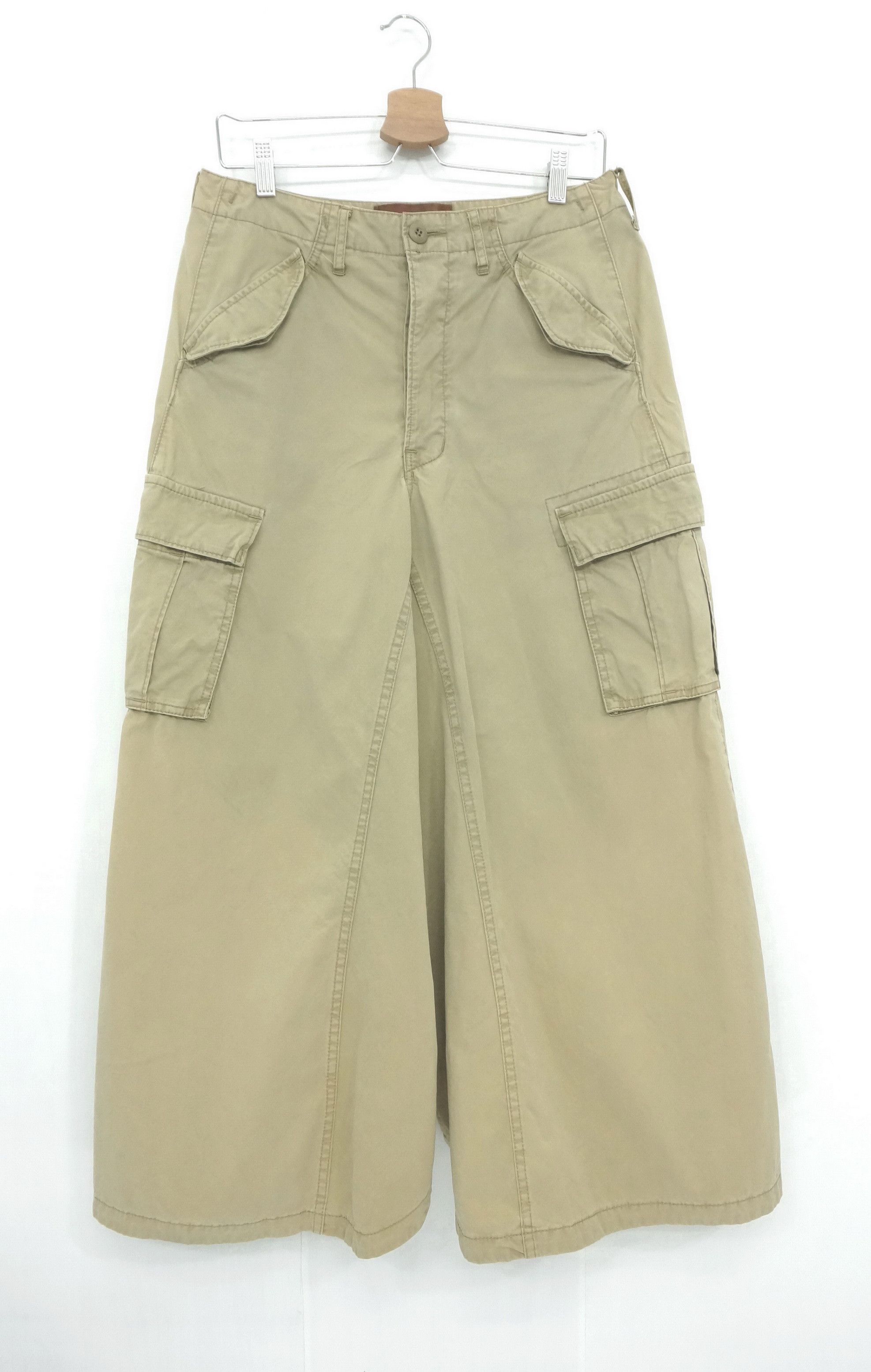 Japanese Brand Vintage RNA Inc Military Cargo Skirt Sunfaded Pants Hakama Size 30" / US 8 / IT 44 - 1 Thumbnail