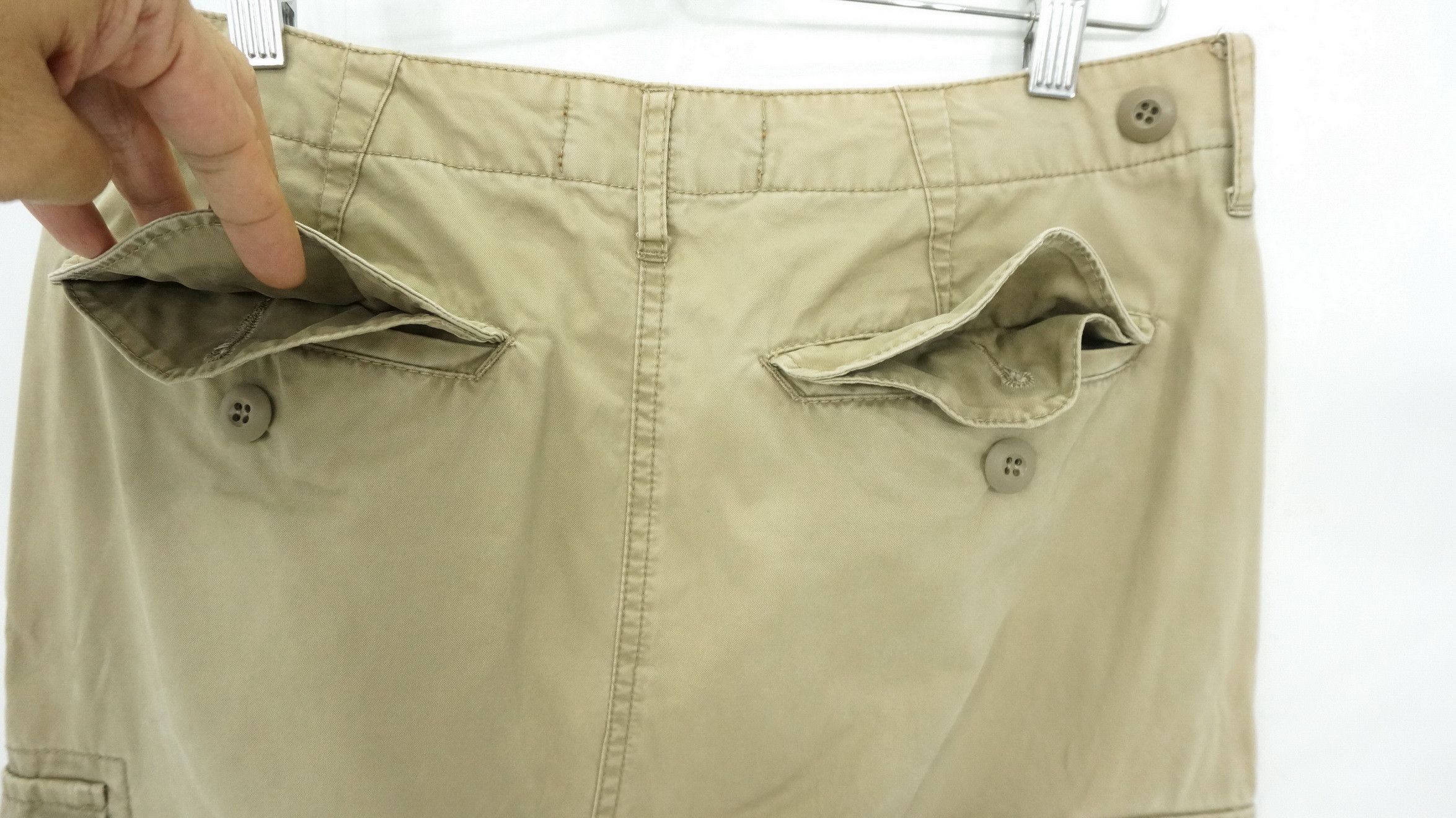 Japanese Brand Vintage RNA Inc Military Cargo Skirt Sunfaded Pants Hakama Size 30" / US 8 / IT 44 - 7 Thumbnail