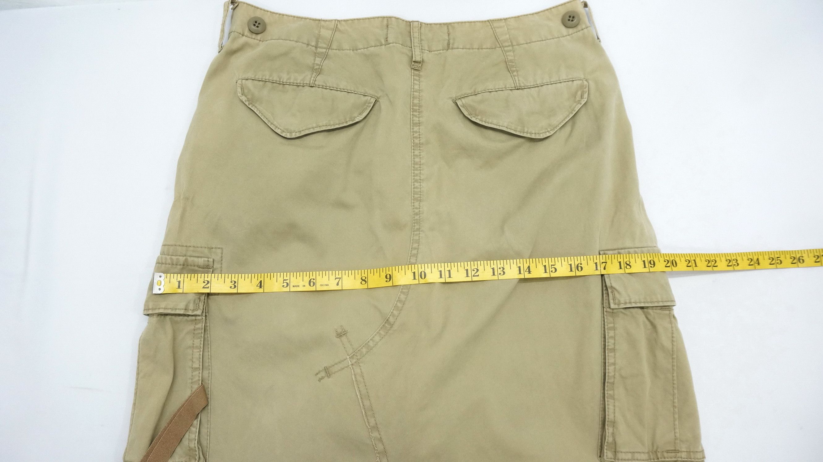 Japanese Brand Vintage RNA Inc Military Cargo Skirt Sunfaded Pants Hakama Size 30" / US 8 / IT 44 - 12 Thumbnail