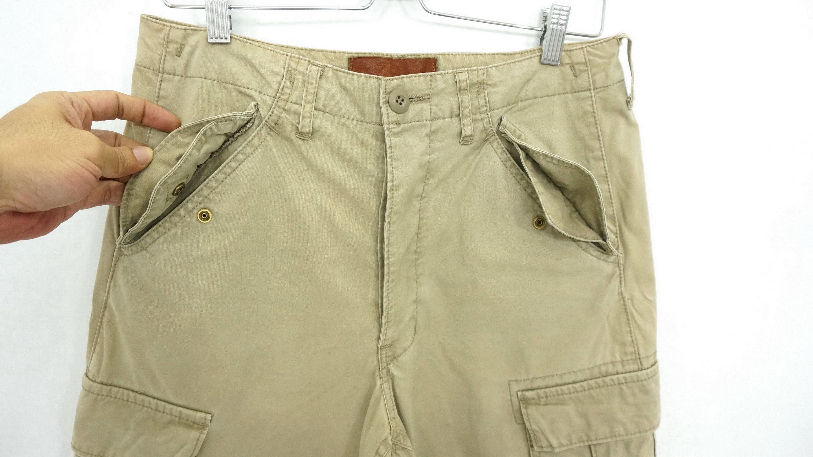 Japanese Brand Vintage RNA Inc Military Cargo Skirt Sunfaded Pants Hakama Size 30" / US 8 / IT 44 - 8 Thumbnail