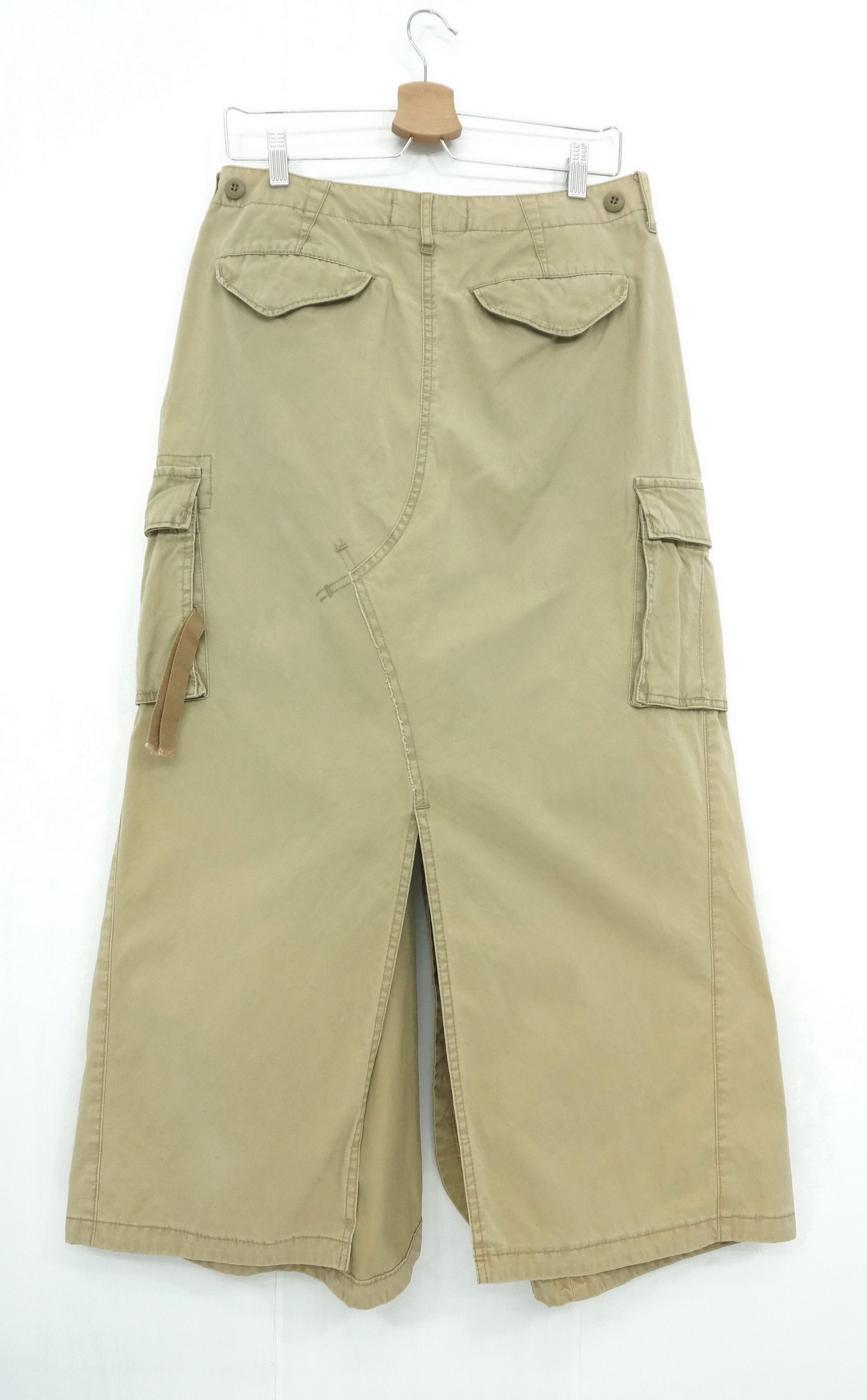 Japanese Brand Vintage RNA Inc Military Cargo Skirt Sunfaded Pants Hakama Size 30" / US 8 / IT 44 - 6 Thumbnail
