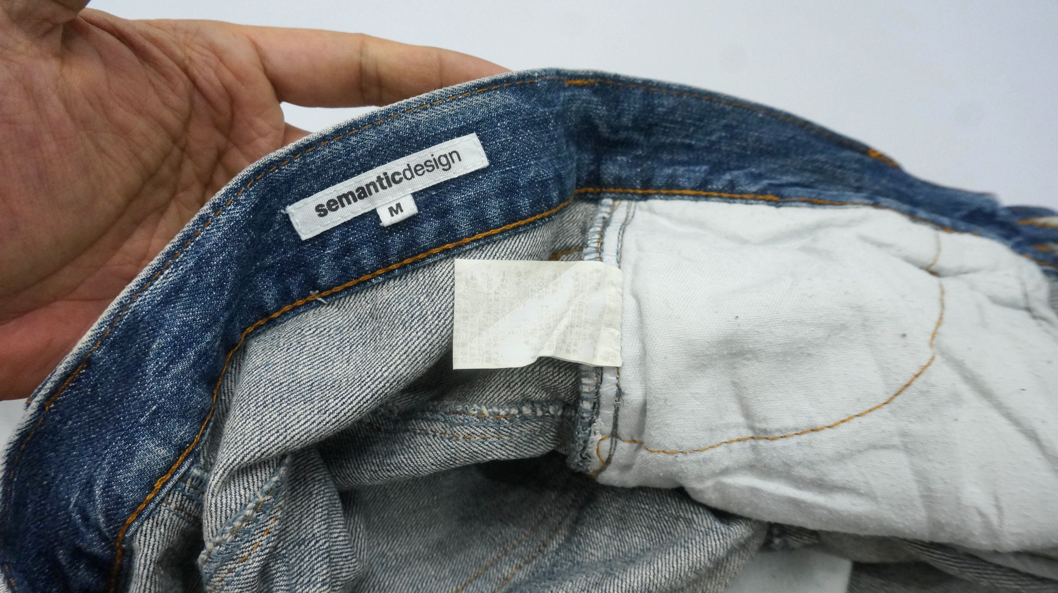 Japanese Brand VtgFLARE🔥 SEMANTIC DESIGN Distressed Patchwork Jeans Size US 29 - 13 Thumbnail