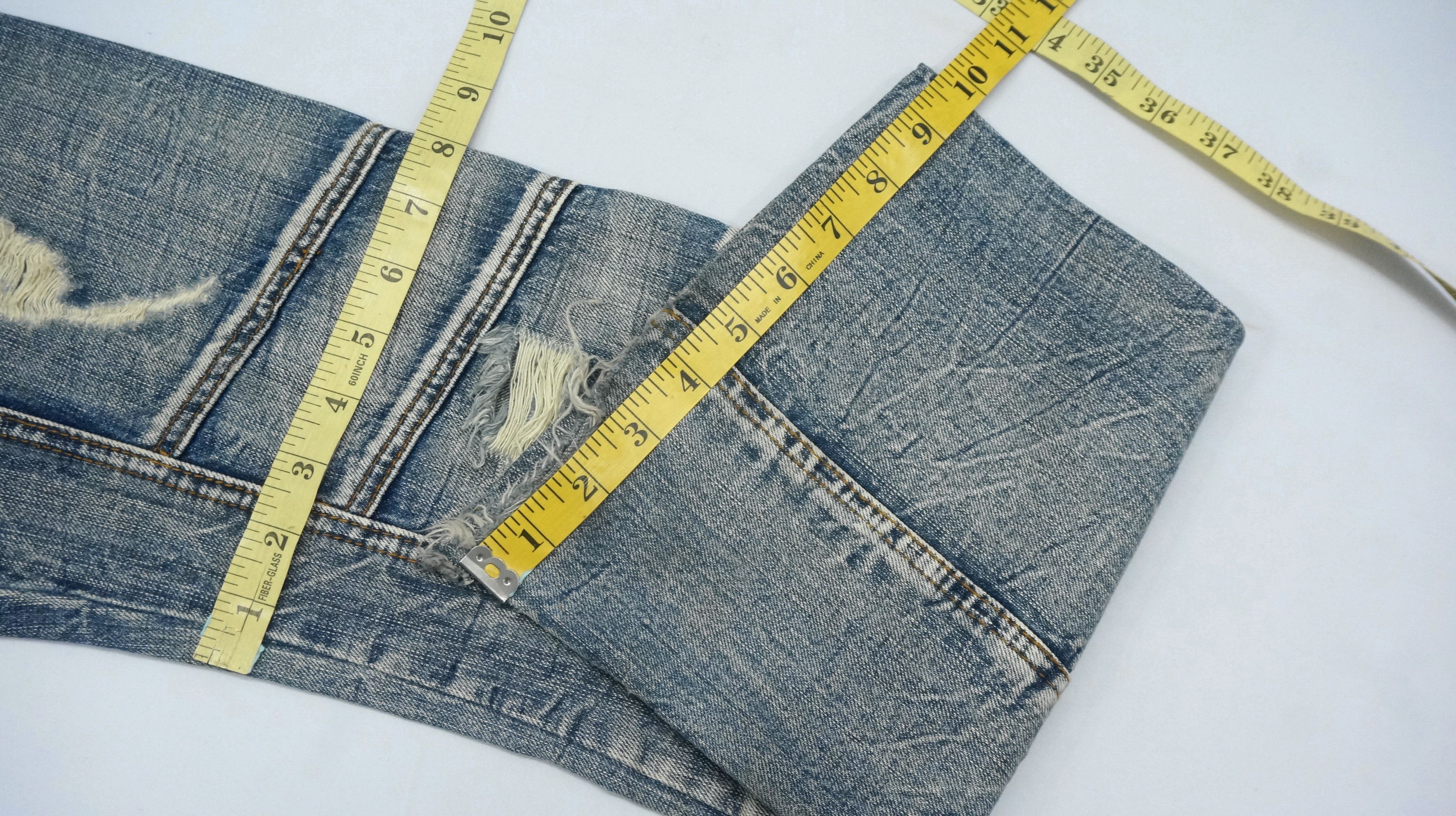 Japanese Brand VtgFLARE🔥 SEMANTIC DESIGN Distressed Patchwork Jeans Size US 29 - 18 Thumbnail
