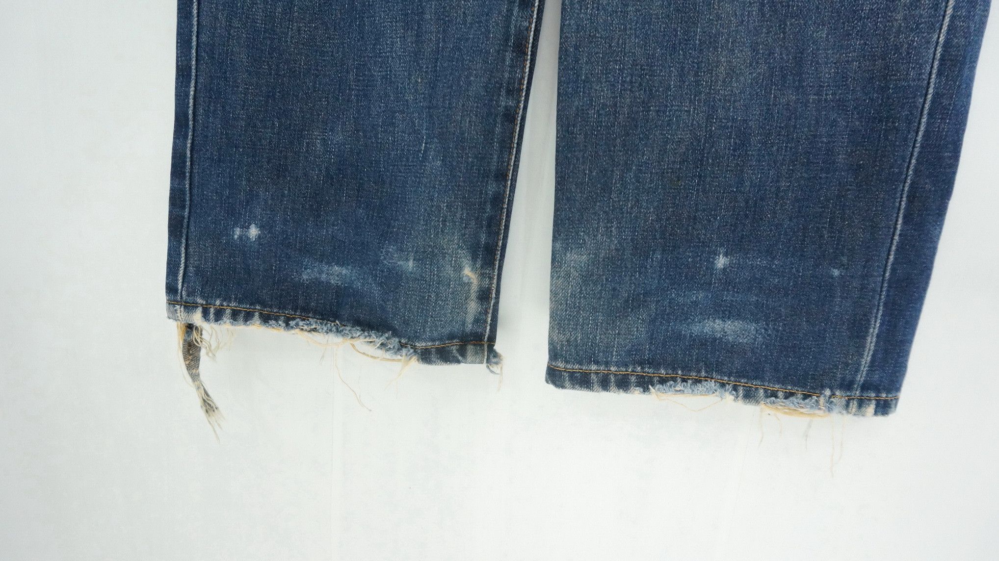 Edwin × Vintage 🔥EDWIN 503 Vintage 90s Thrashed Distressed Wornout Jeans Size US 30 / EU 46 - 8 Thumbnail