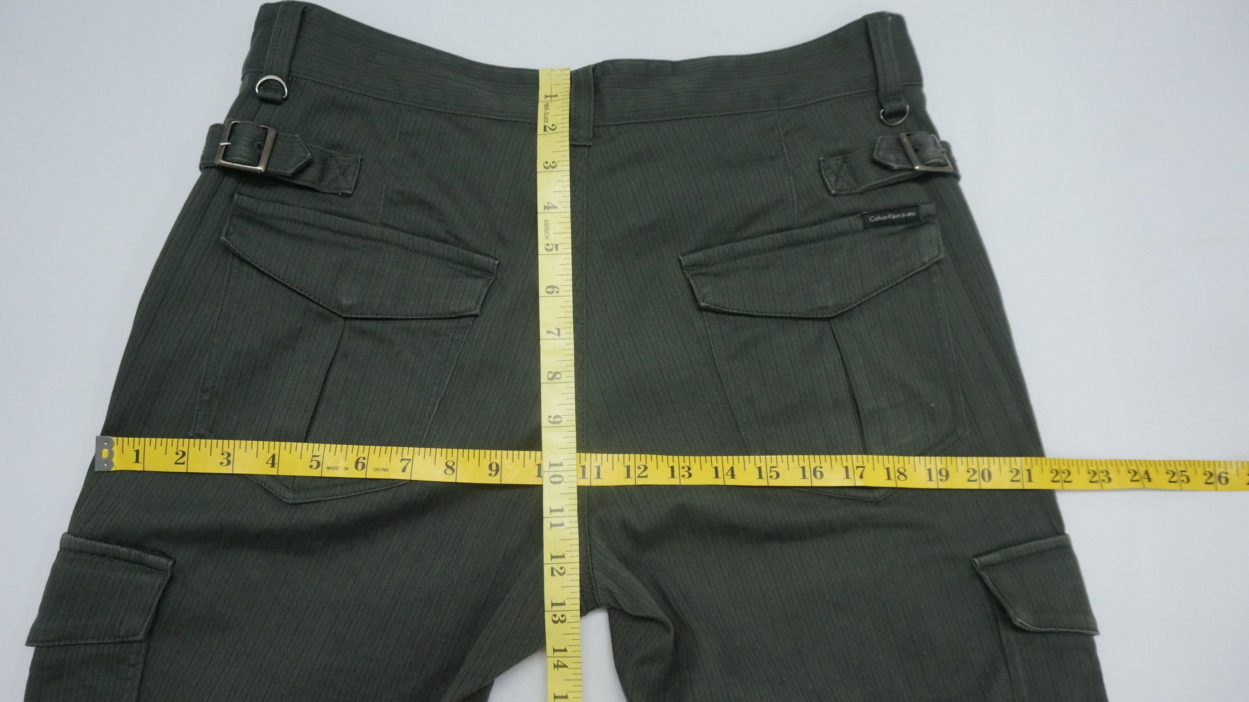 Calvin Klein CALVIN KLEIN Greenish Slate Black Cargo Worn Pants Size US 34 / EU 50 - 21 Thumbnail