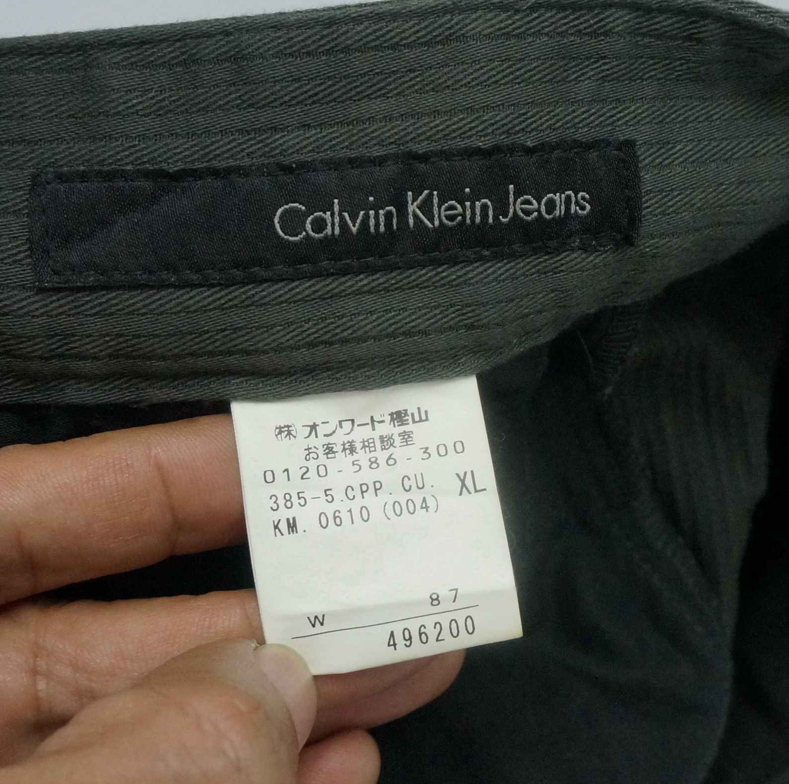 Calvin Klein CALVIN KLEIN Greenish Slate Black Cargo Worn Pants Size US 34 / EU 50 - 16 Thumbnail