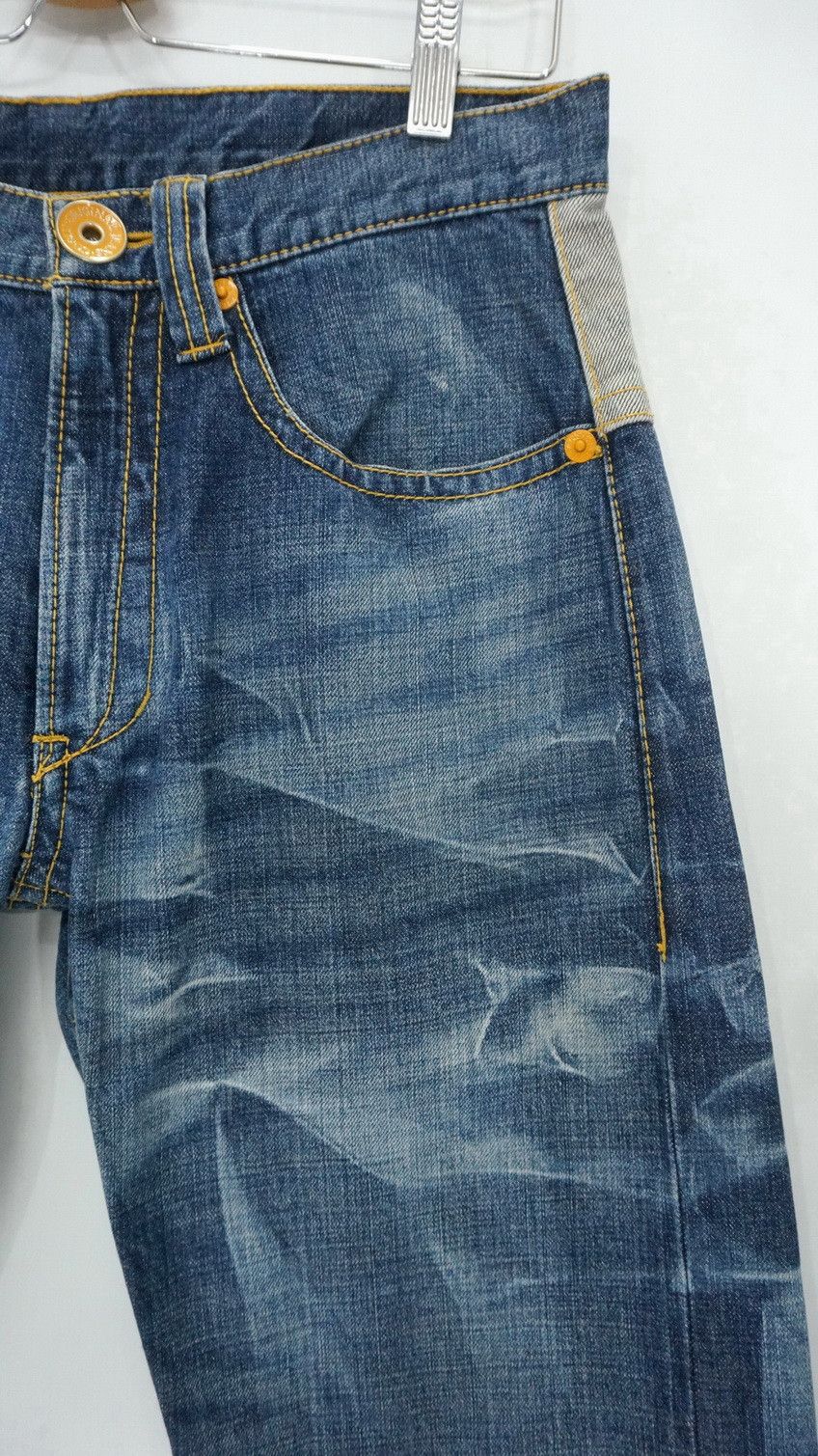 Japanese Brand CO & LU Distressed Denim Non Selvedge Jeans Size US 31 - 6 Thumbnail
