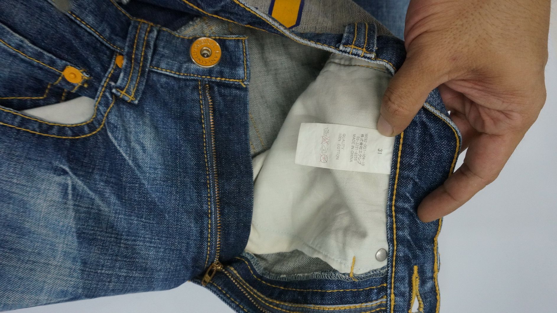 Japanese Brand CO & LU Distressed Denim Non Selvedge Jeans Size US 31 - 17 Thumbnail