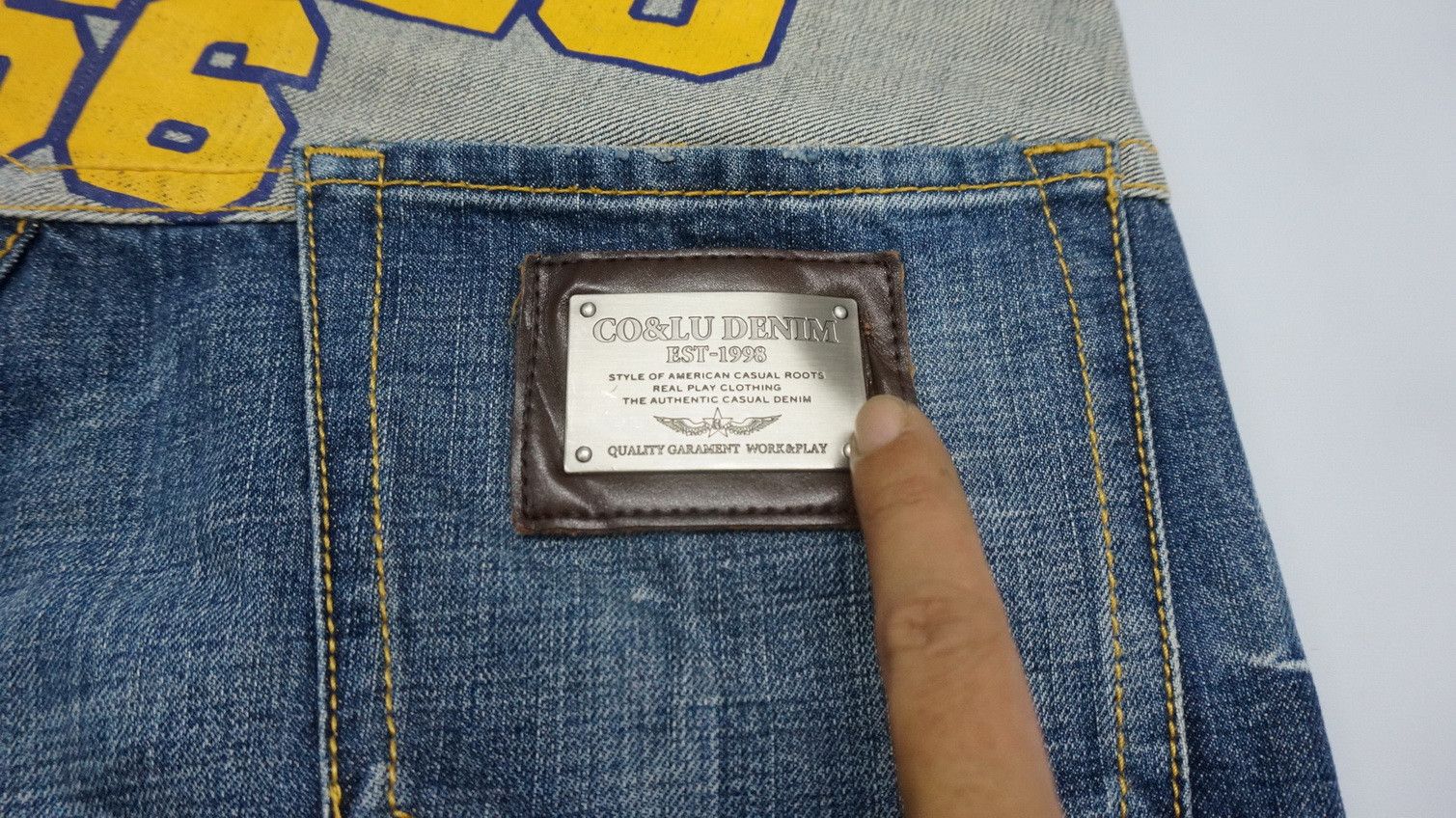 Japanese Brand CO & LU Distressed Denim Non Selvedge Jeans Size US 31 - 18 Thumbnail