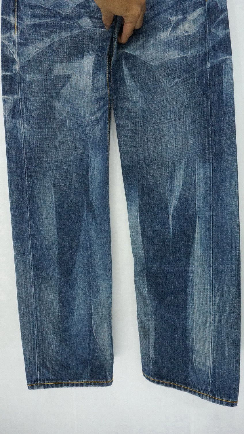 Japanese Brand CO & LU Distressed Denim Non Selvedge Jeans Size US 31 - 7 Thumbnail
