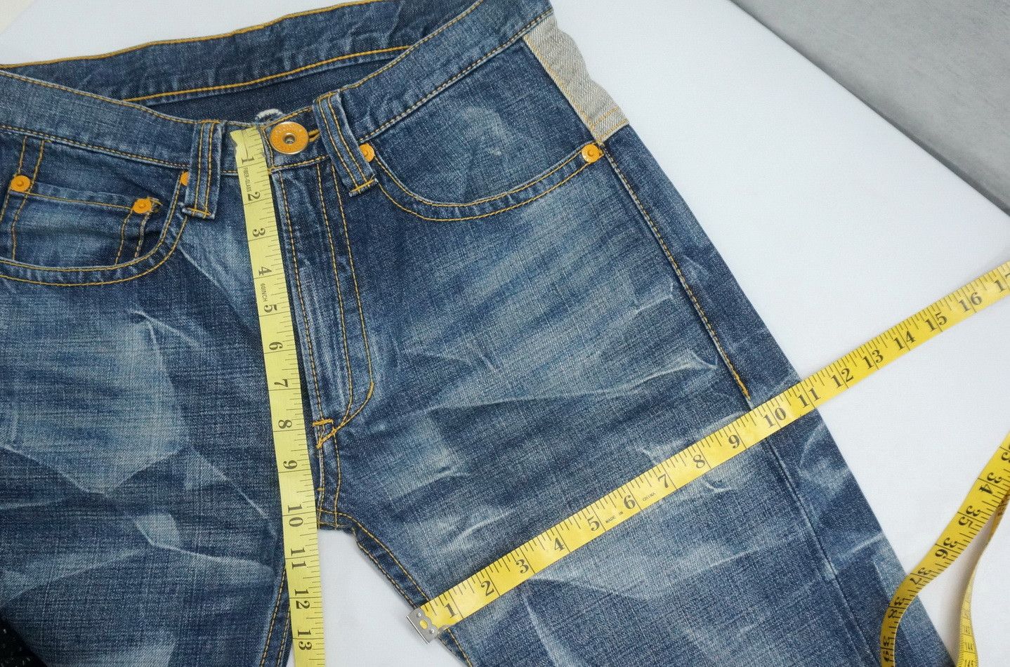 Japanese Brand CO & LU Distressed Denim Non Selvedge Jeans Size US 31 - 13 Thumbnail