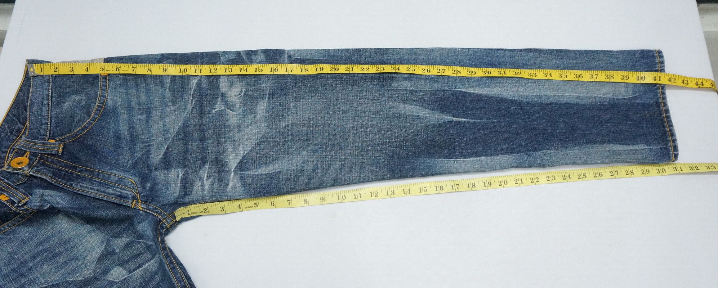Japanese Brand CO & LU Distressed Denim Non Selvedge Jeans Size US 31 - 12 Thumbnail