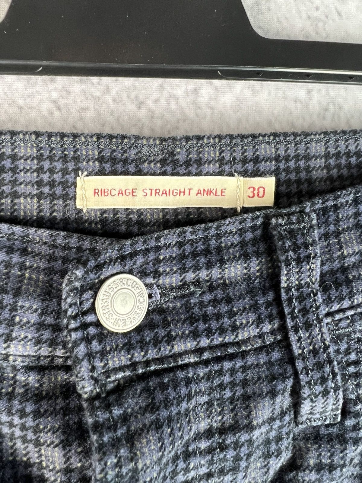 Levi's Levis ribcage straight ankle checked pants Size US 30 / EU 46 - 3 Thumbnail