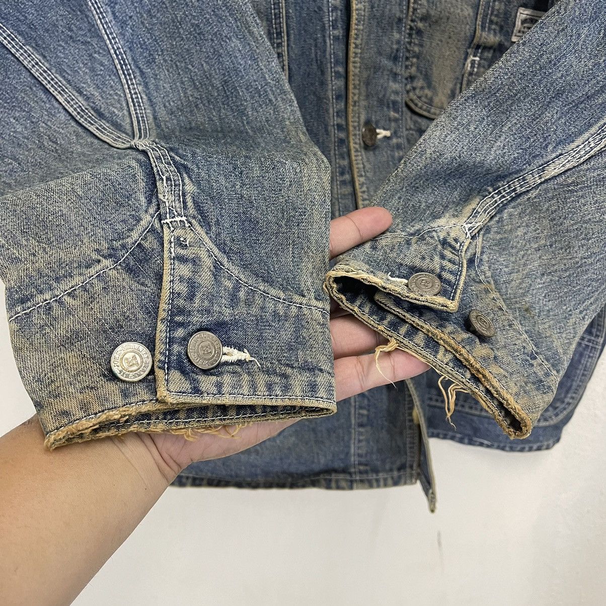 Big John Vintage 80s World Workers Big John Denim Jacket Size US L / EU 52-54 / 3 - 12 Thumbnail