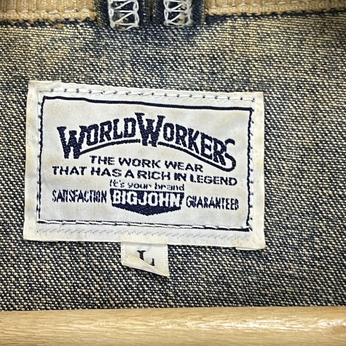 Big John Vintage 80s World Workers Big John Denim Jacket Size US L / EU 52-54 / 3 - 11 Thumbnail