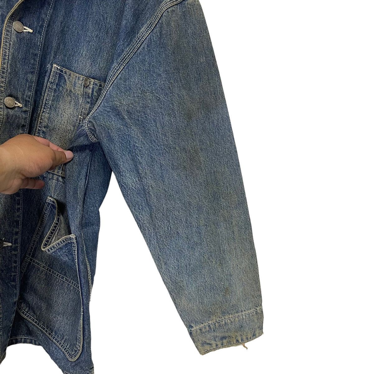 Big John Vintage 80s World Workers Big John Denim Jacket Size US L / EU 52-54 / 3 - 6 Thumbnail