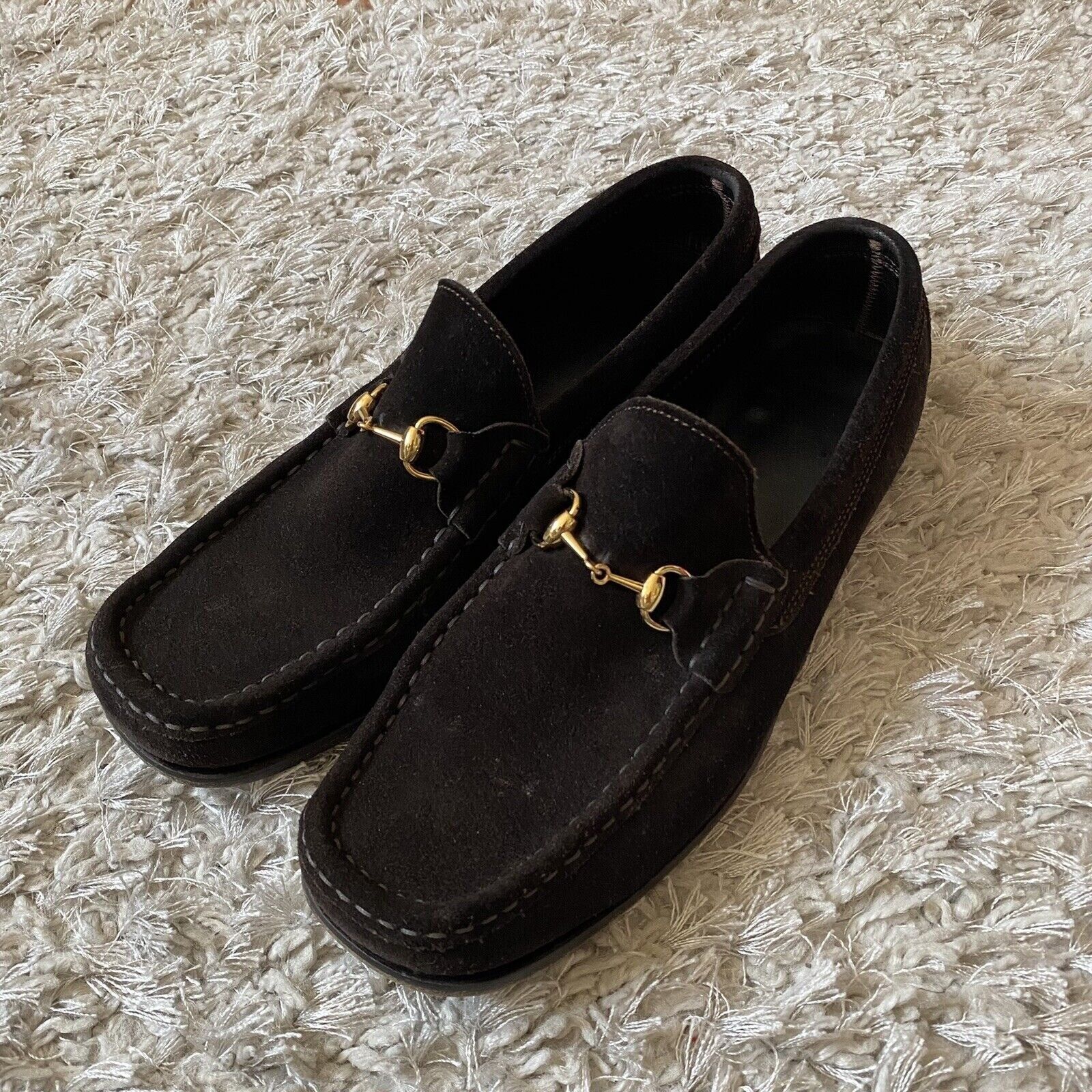 Gucci Suede Dress Loafers Horsebit Classic Size US 9 / EU 42 - 6 Thumbnail