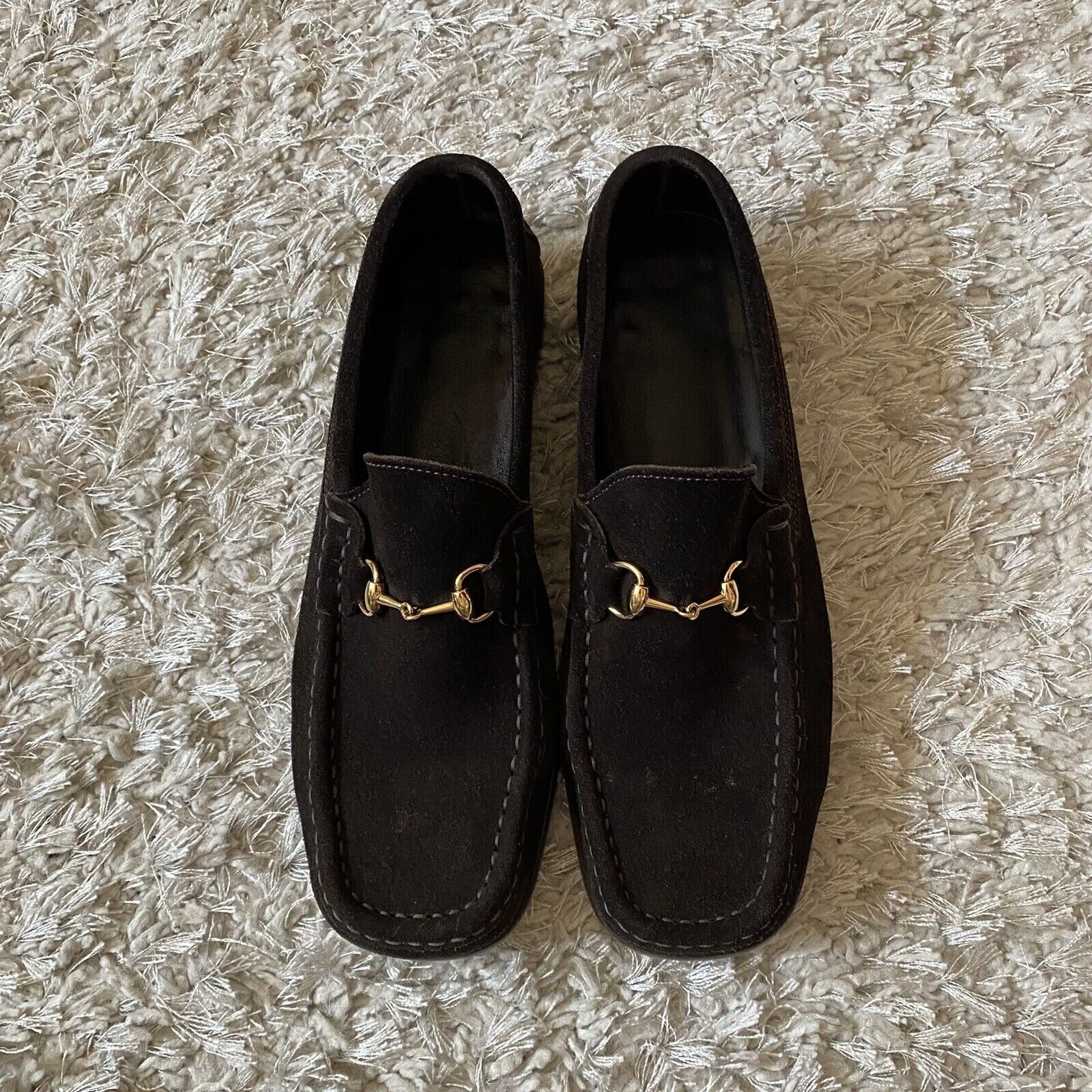 Gucci Suede Dress Loafers Horsebit Classic Size US 9 / EU 42 - 3 Thumbnail