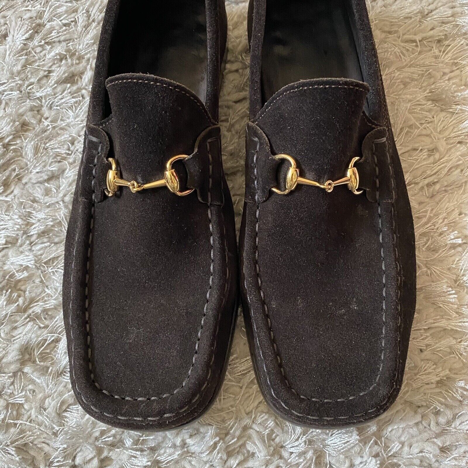 Gucci Suede Dress Loafers Horsebit Classic Size US 9 / EU 42 - 4 Thumbnail