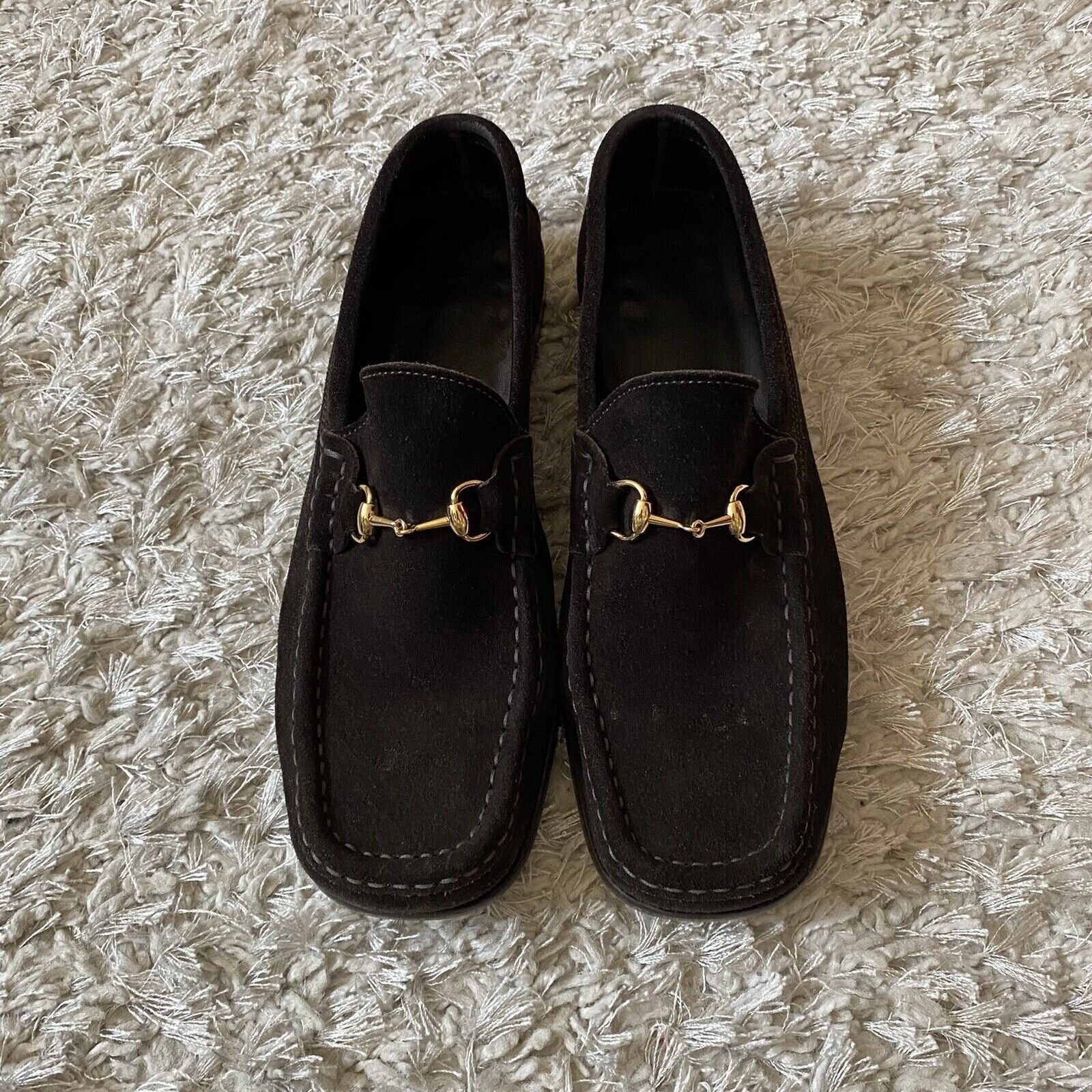 Gucci Suede Dress Loafers Horsebit Classic Size US 9 / EU 42 - 2 Preview