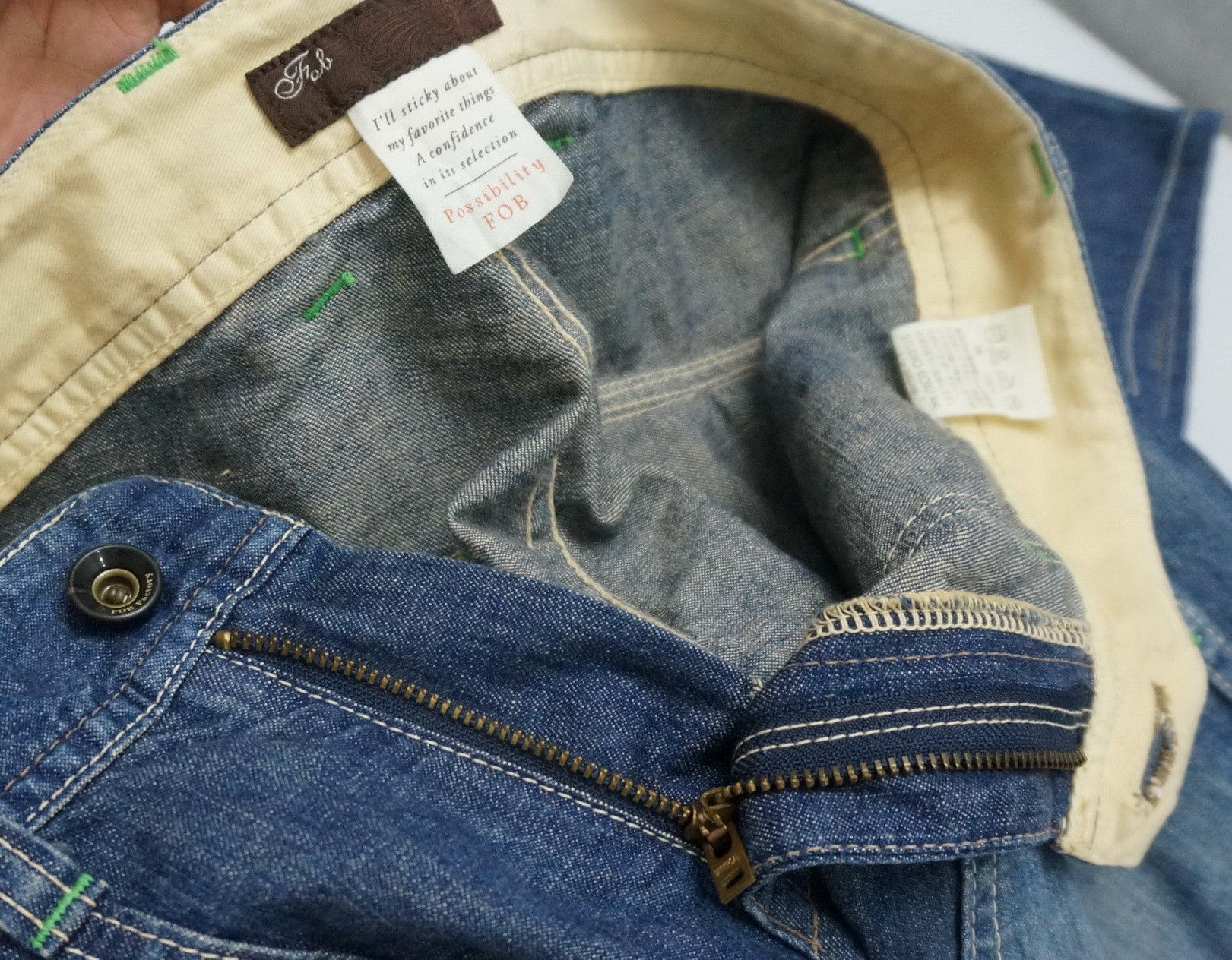 FOB Factory 🔥FOB FACTORY🔥 Flared Wide Light Denim By Kirashiki Size US 29 - 17 Thumbnail