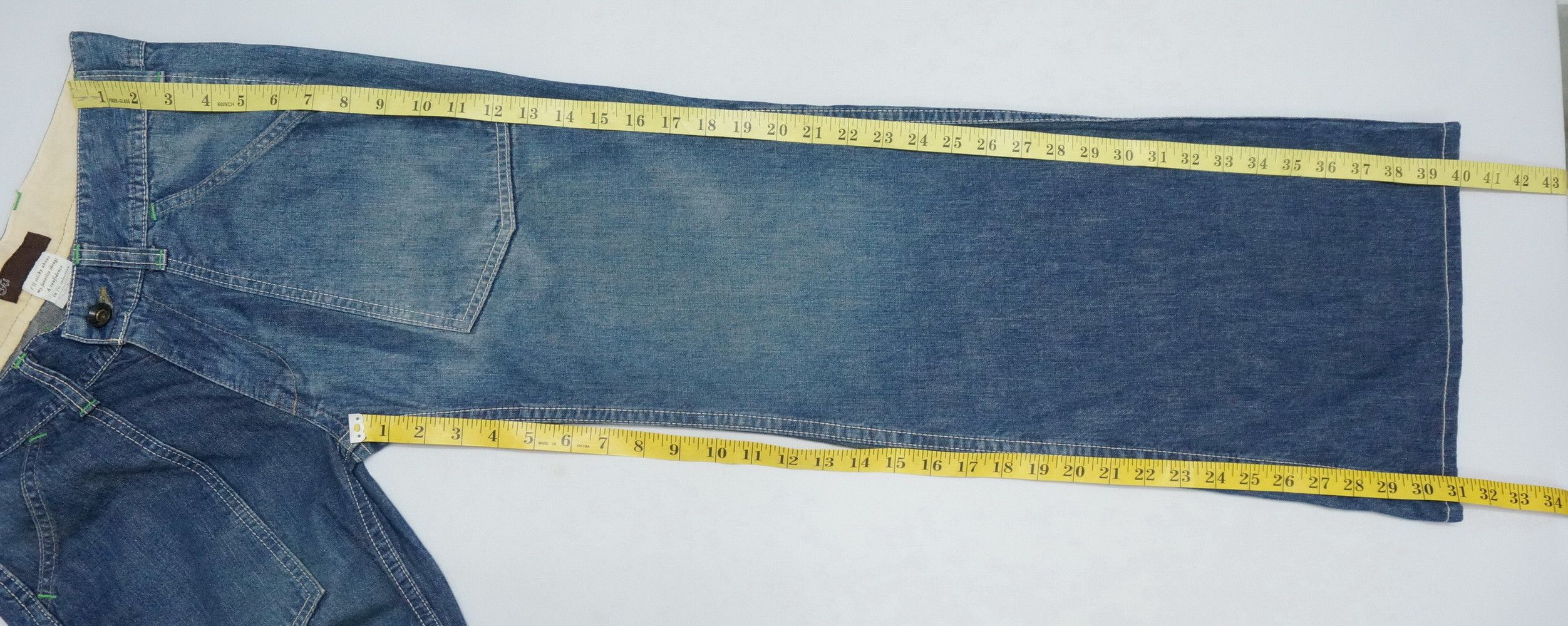 FOB Factory 🔥FOB FACTORY🔥 Flared Wide Light Denim By Kirashiki Size US 29 - 13 Thumbnail