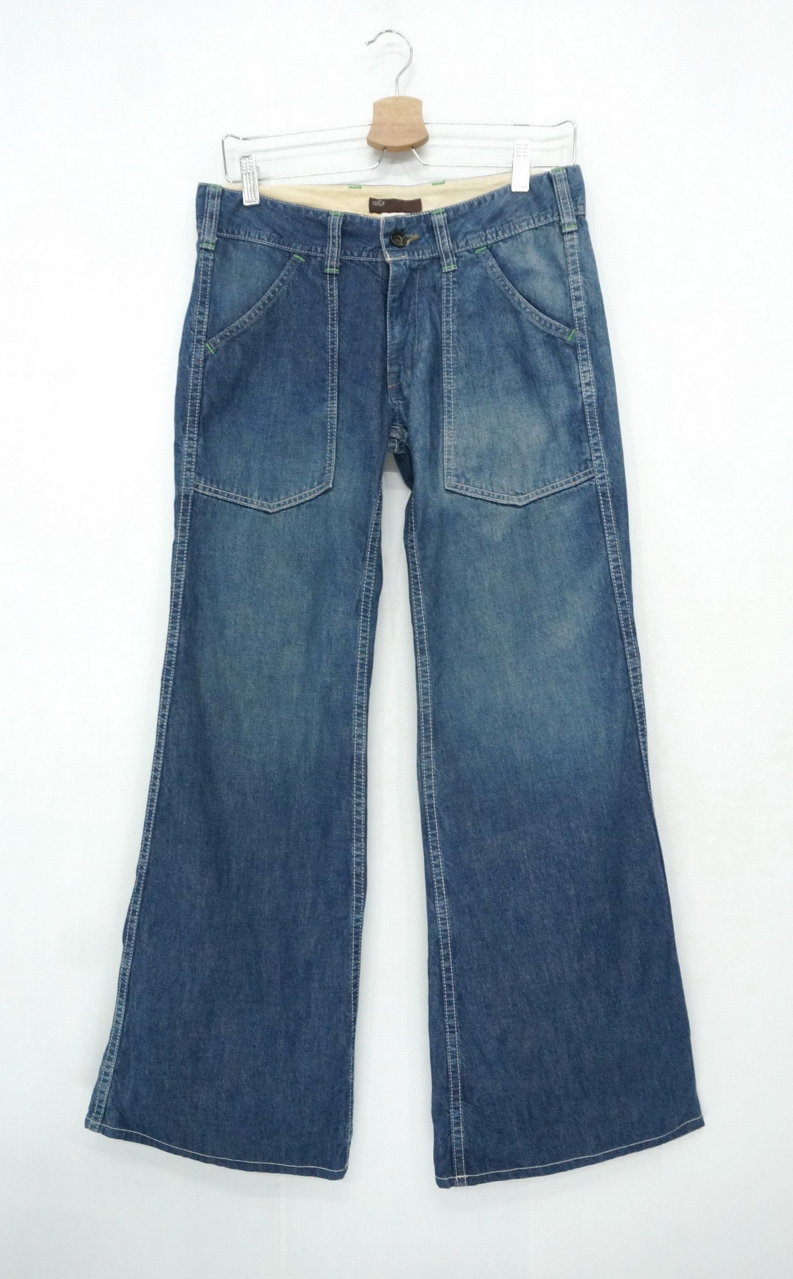 FOB Factory 🔥FOB FACTORY🔥 Flared Wide Light Denim By Kirashiki Size US 29 - 2 Thumbnail