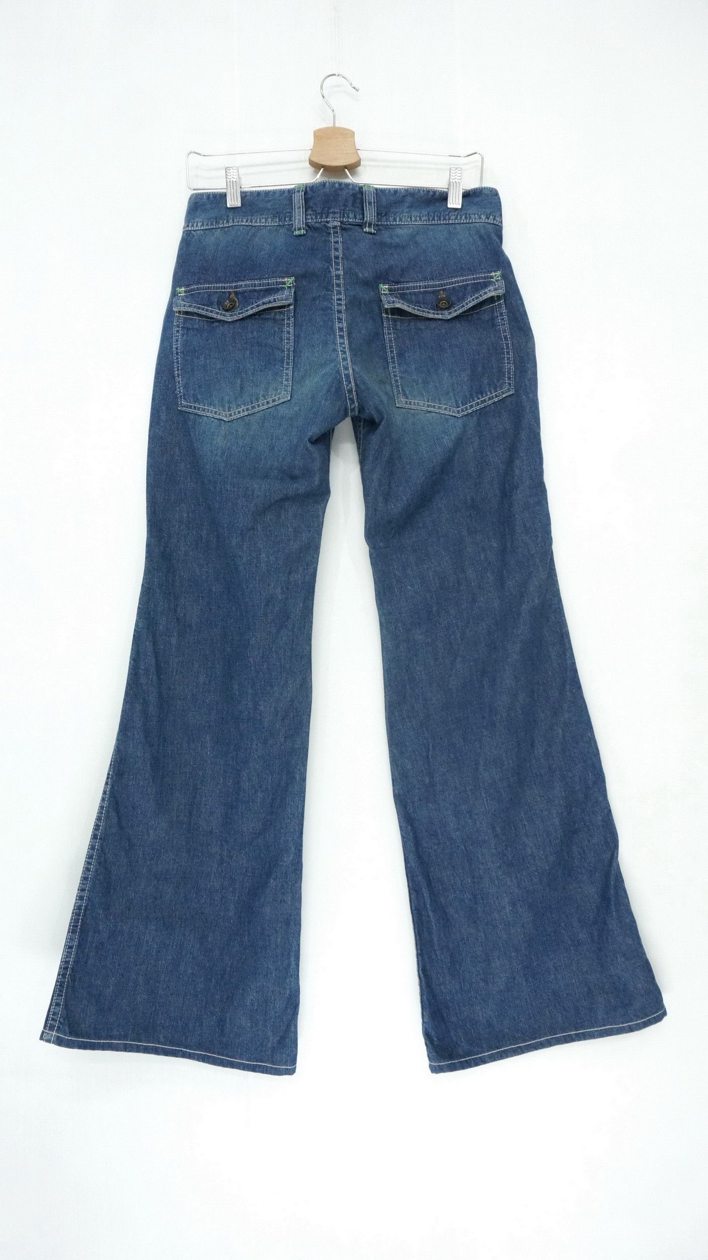 FOB Factory 🔥FOB FACTORY🔥 Flared Wide Light Denim By Kirashiki Size US 29 - 3 Thumbnail
