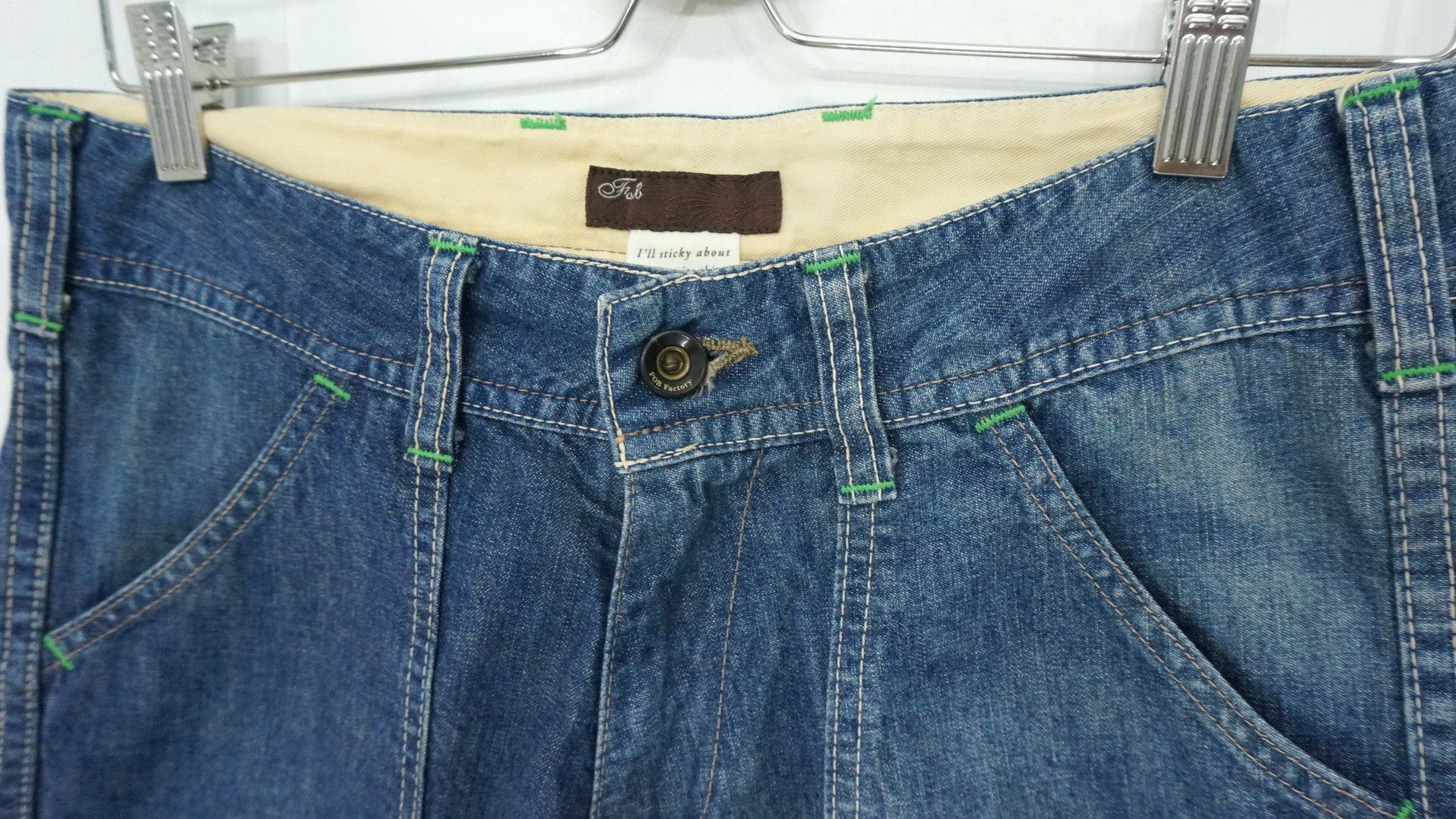 FOB Factory 🔥FOB FACTORY🔥 Flared Wide Light Denim By Kirashiki Size US 29 - 7 Thumbnail