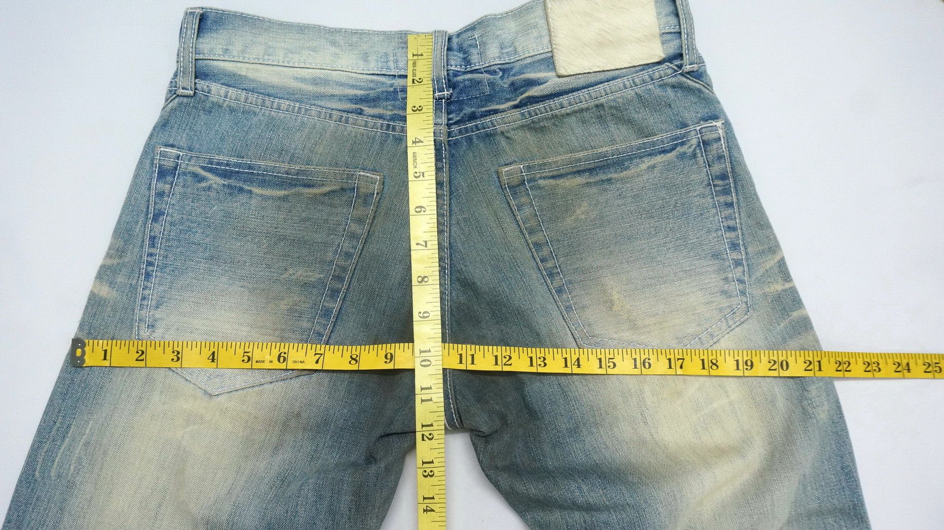 Japanese Brand DopeVtg! NEUTRAL INFINITY Distressed Smoke Dirty Wash Jeans Size US 30 / EU 46 - 16 Thumbnail