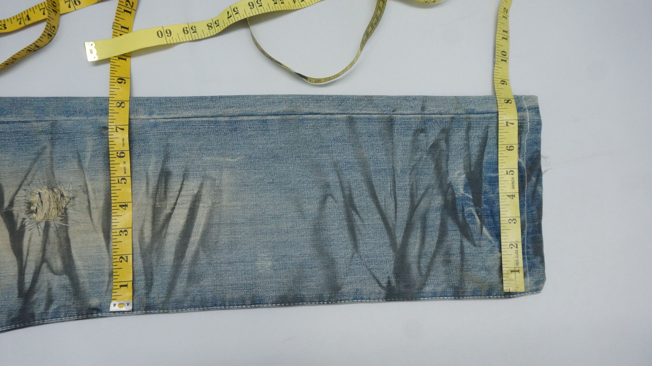 Japanese Brand DopeVtg! NEUTRAL INFINITY Distressed Smoke Dirty Wash Jeans Size US 30 / EU 46 - 15 Thumbnail