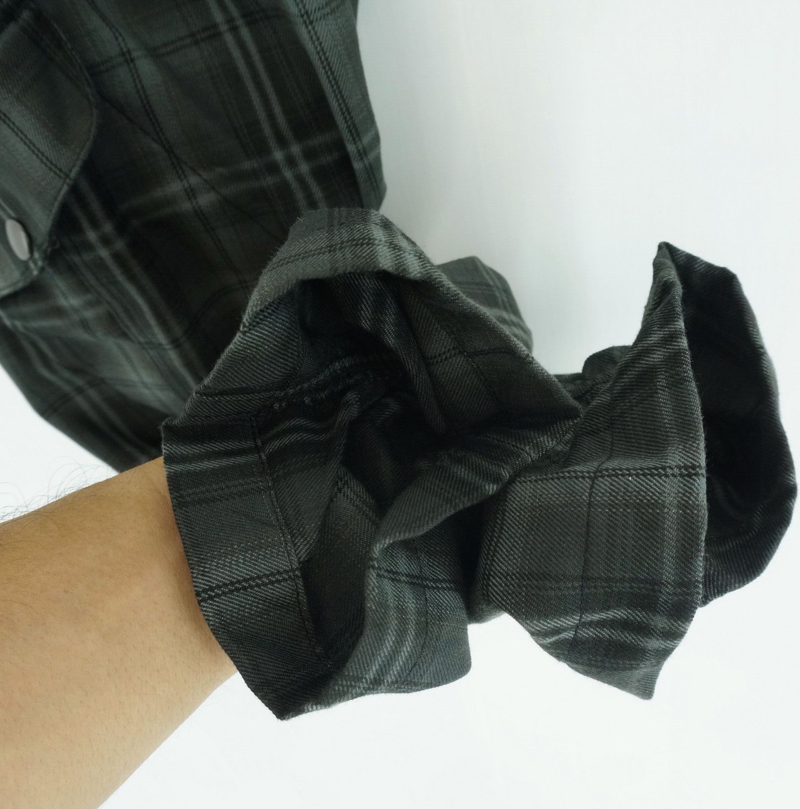 Japanese Brand Double Waist Tartan Plaid Shirring Leg Skinny Light Pant Size US 28 / EU 44 - 11 Thumbnail